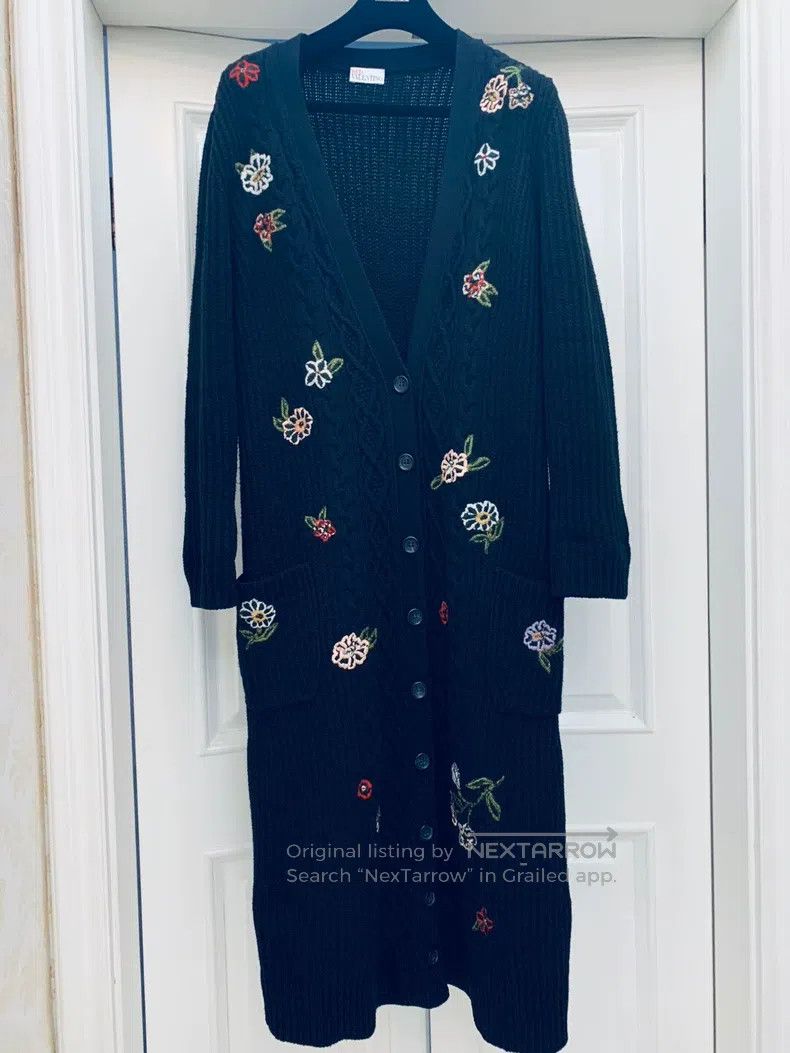 Valentino Valentino Wool embroidered cardigan long coat Size S / US 4 / IT 40 - 2 Thumbnail