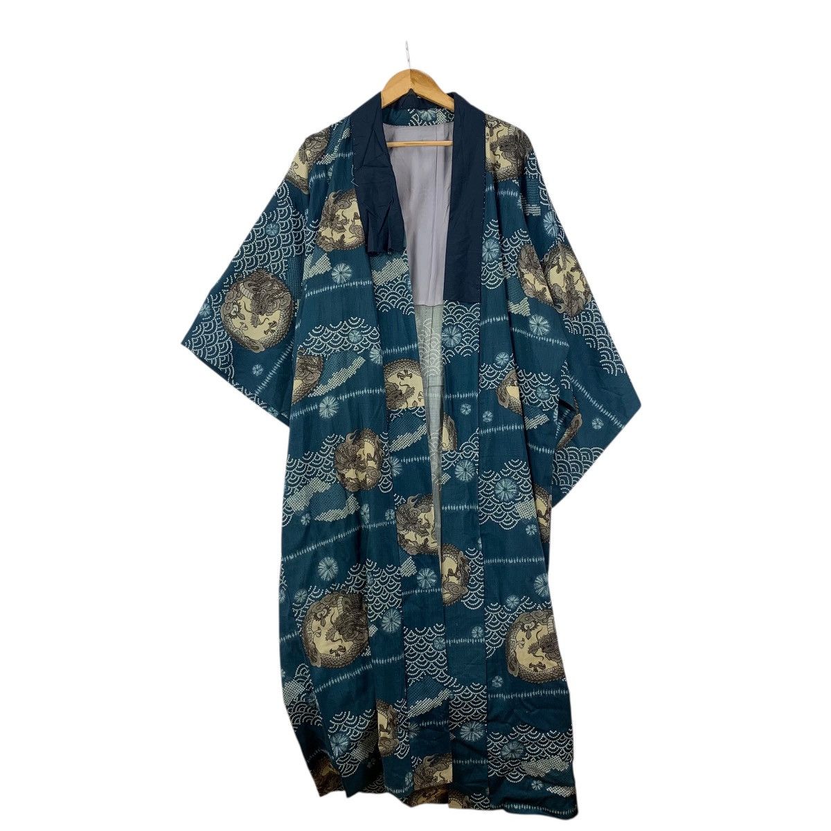 Vintage Vintage 70s KIMONO DRAGON JAPAN Traditional AOP Robe Coat Size M / US 6-8 / IT 42-44 - 1 Thumbnail