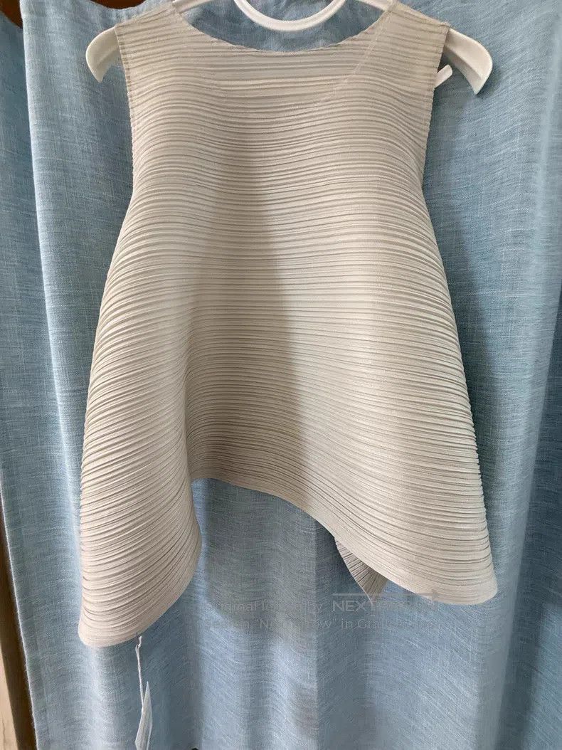 Issey Miyake Issey Miyake Beige-Grey Tank Top Size L / US 10 / IT 46 - 2 Thumbnail