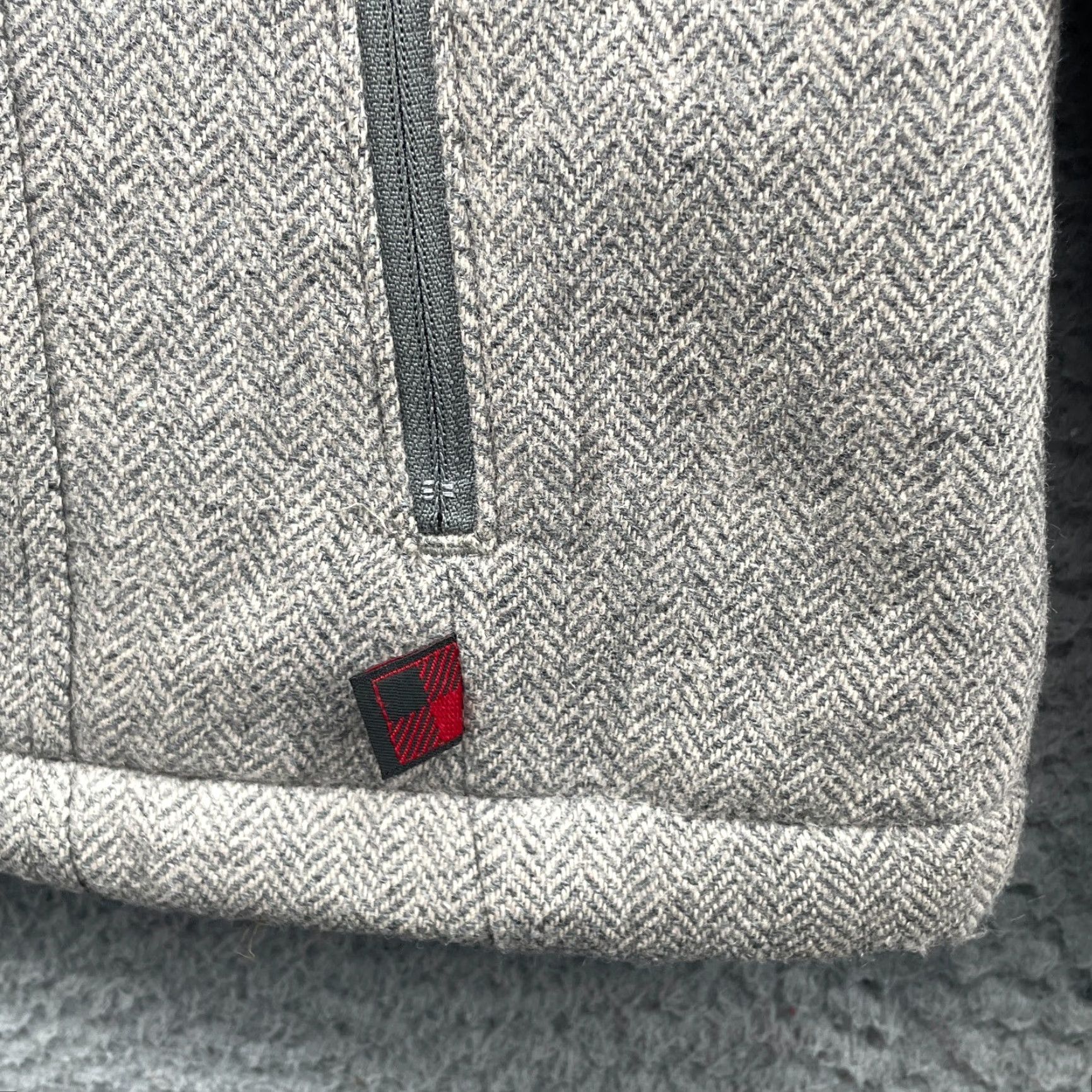 Vintage VINTAGE Woolrich Jacket Women's M Beige Cabin Wool Blend Herring Bone Sherpa Lined Mid-Length Pockets Zip 90s Outdoor Womens Size M / US 6-8 / IT 42-44 - 3 Thumbnail