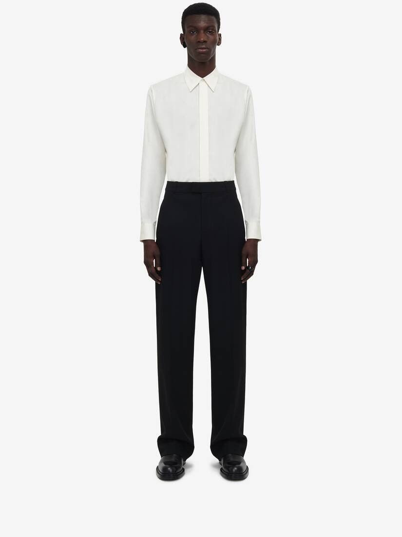 Alexander McQueen o1srvl11e0226 Double Dart Back Pocket Baggy Trousers Black Size US 32 / EU 48 - 2 Thumbnail
