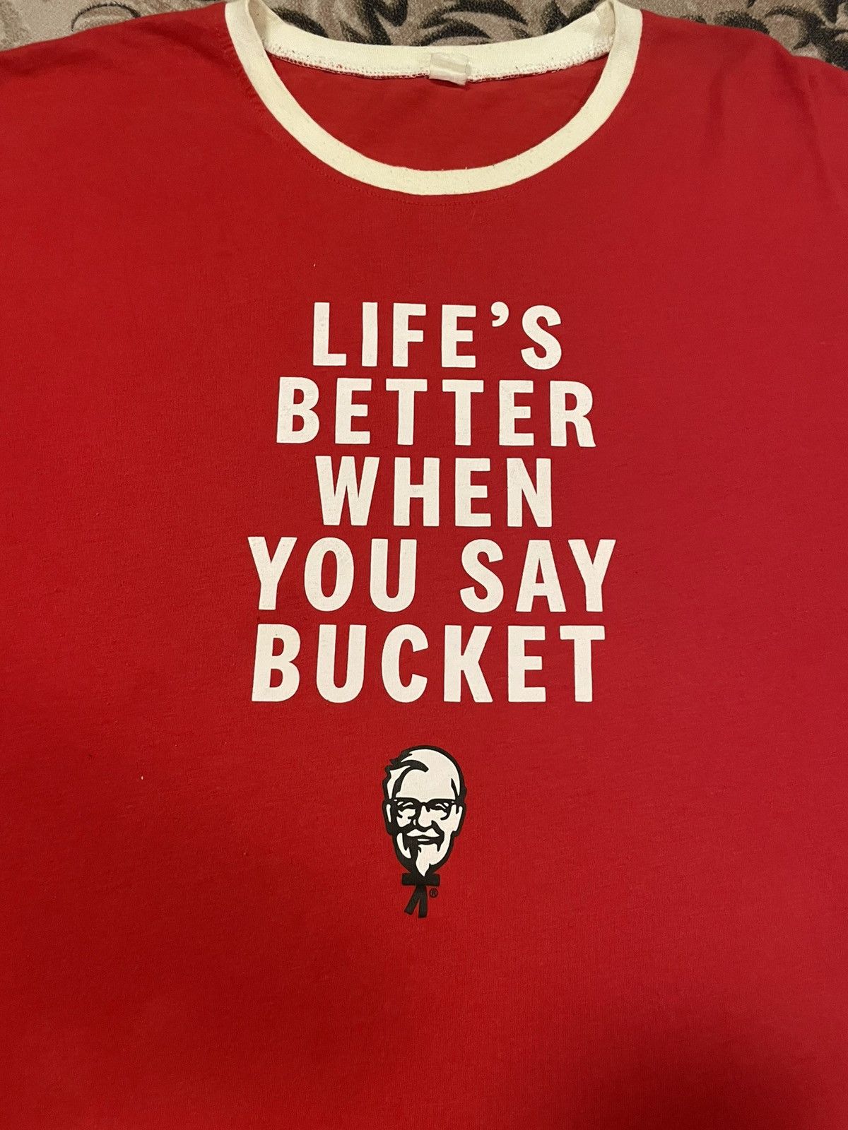 Vintage Vintage Rare 80s KFC T SHIRT Size US L / EU 52-54 / 3 - 2 Thumbnail