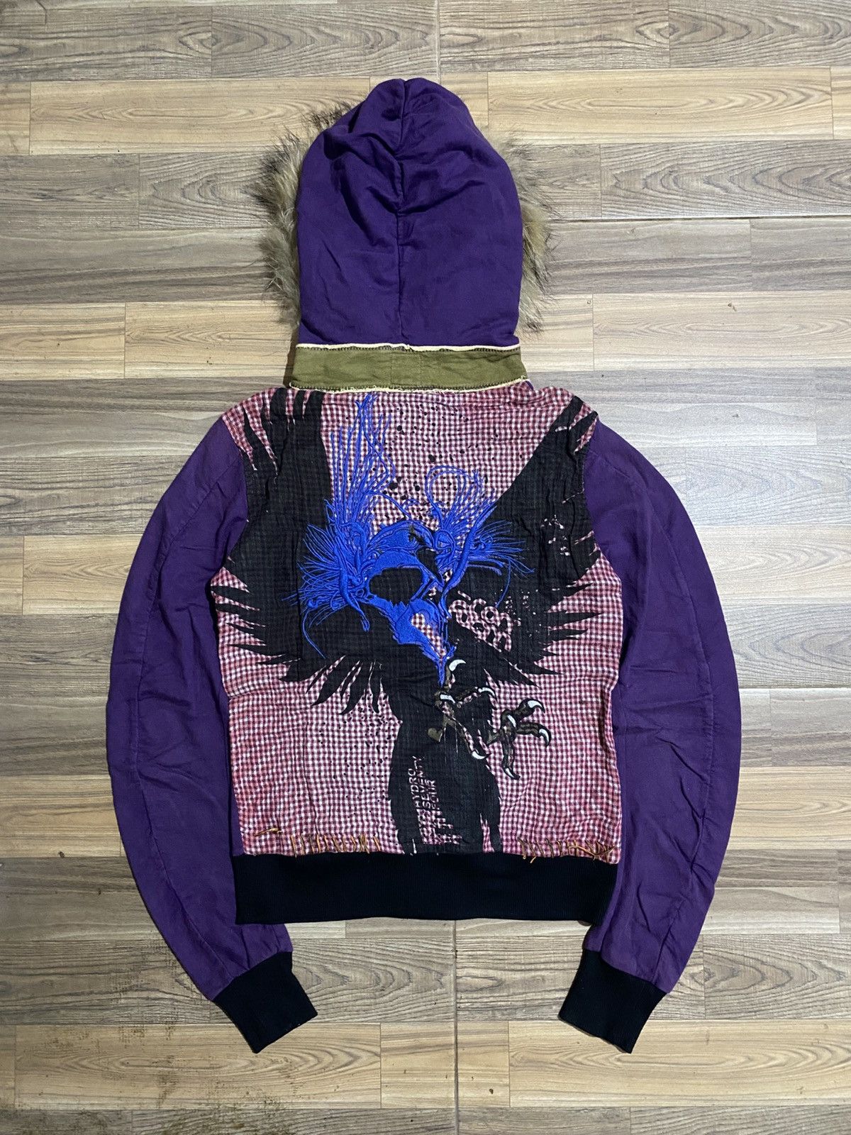 Japanese Brand × Vintage BLUE JAM FALCON FUR HOODIES Size S / US 4 / IT 40 - 6 Thumbnail