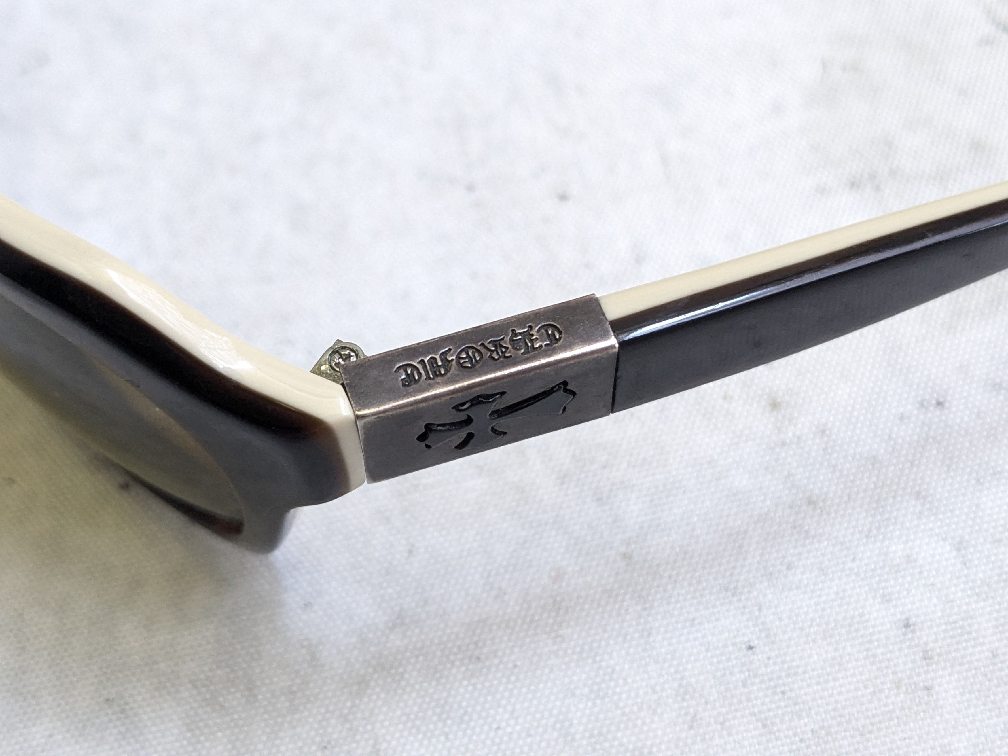 Chrome Hearts Chrome Hearts Sunglasses Injected Green Brown Cross Size ONE SIZE - 7 Thumbnail