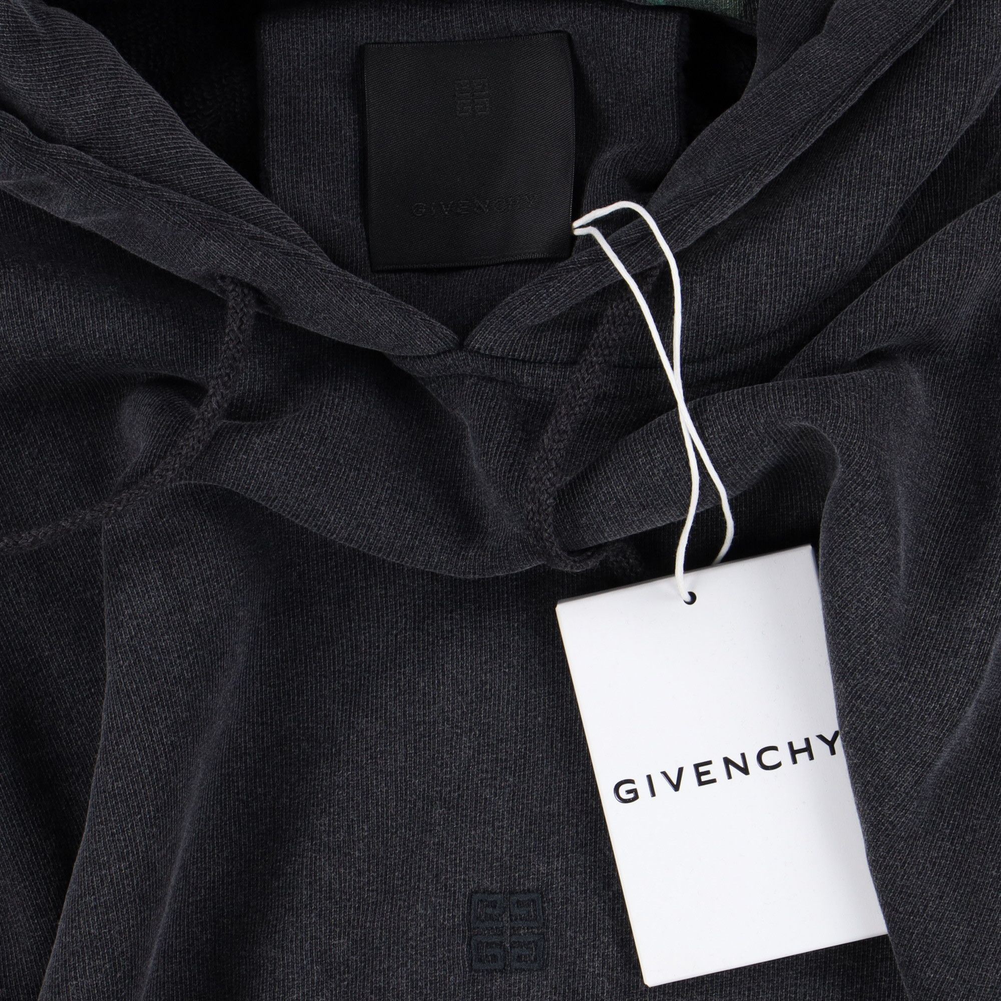 Givenchy Washed Black Embroidered Logo Oversized Hoodie Size US L / EU 52-54 / 3 - 3 Thumbnail