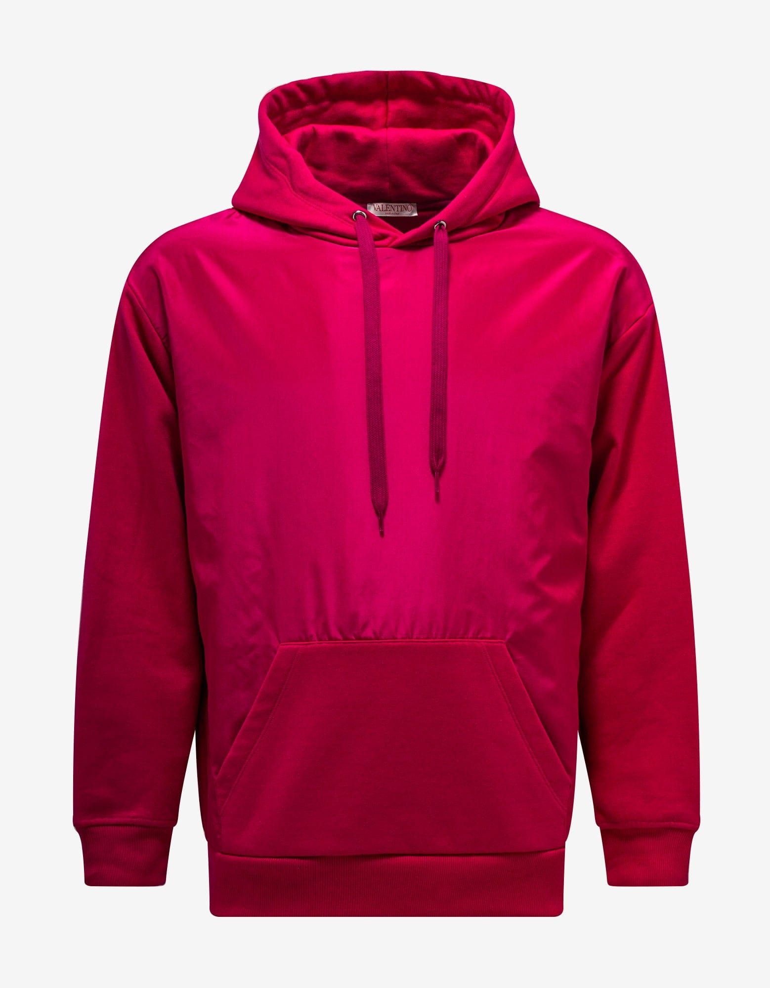 image of Valentino Pink Washed Taffeta Panel Hoodie, Men's (Size XS)