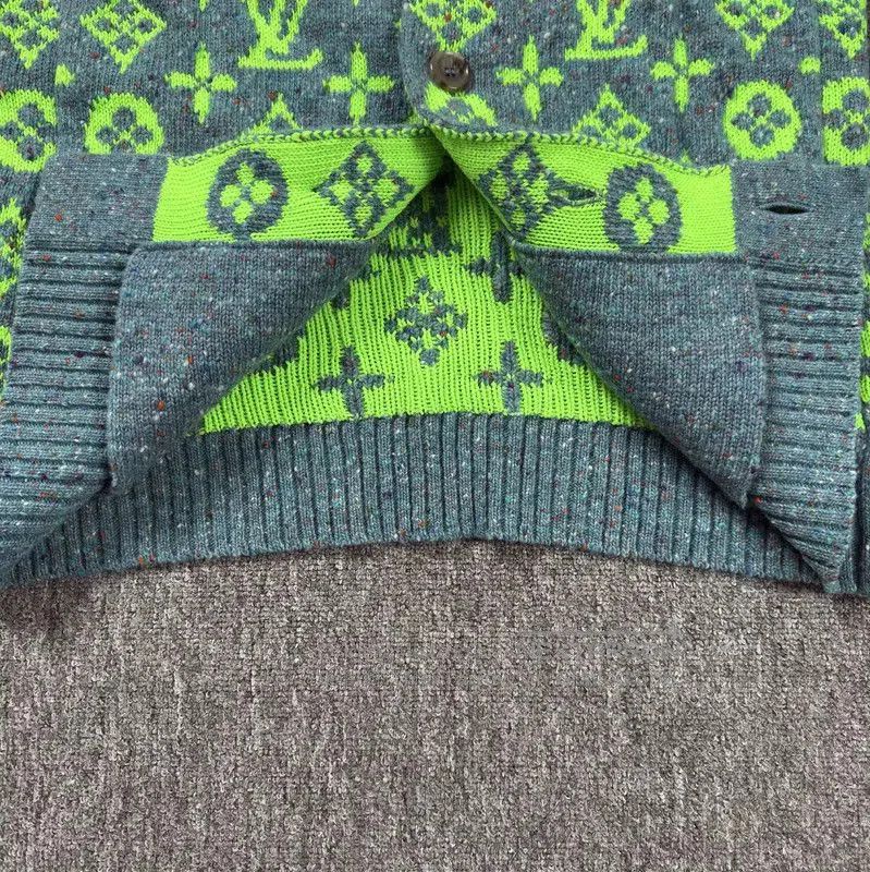Louis Vuitton Louis Vuitton Green Wool Cardigan for Men . Size US L / EU 52-54 / 3 - 6 Thumbnail