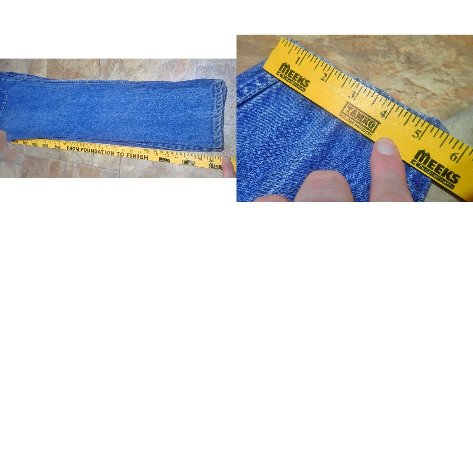 Levi's VINTAGE Levi's Jeans Women High Rise 29x30 Blue Blue Denim 100% Cotton USA Made 500 Series Mom Jeans 90s Distressed Wool? Size 29" - 10 Thumbnail