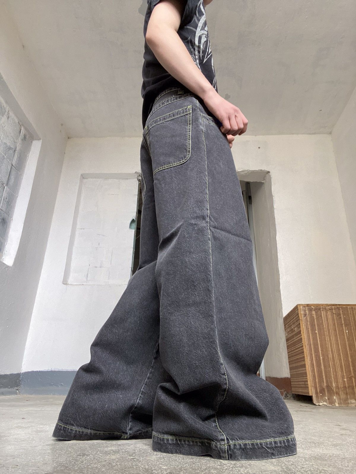 Japanese Brand JNCO Style Rave Baggy Denim Jeans y2k sk8 Size US 30 / EU 46 - 8 Thumbnail
