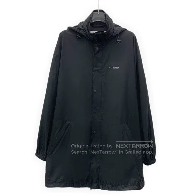 Balenciaga Balenciaga Black Logo Letter Embroidered Hooded Single Bre Size US S / EU 44-46 / 1 - 1 Thumbnail