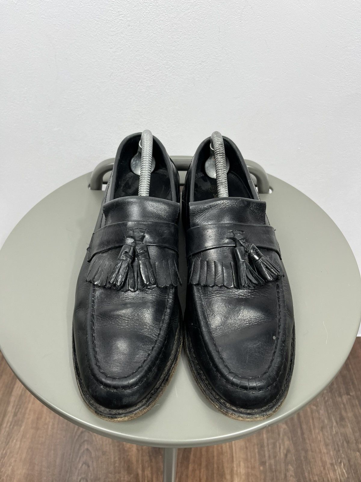 Other Samuel Windsor Black Leather Tassel Loafers Dress Shoes US 8 Size US 8.5 / EU 41-42 - 5 Thumbnail
