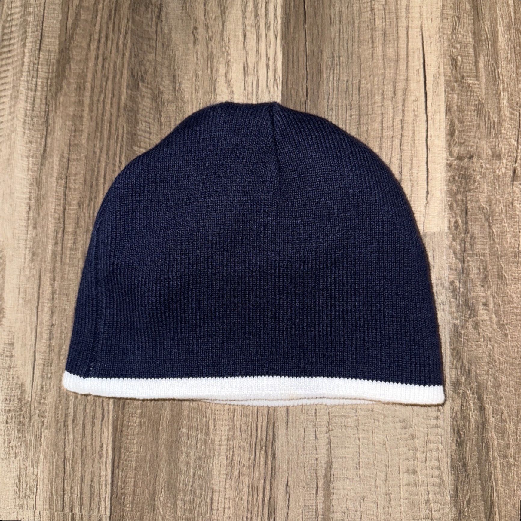 Reebok Reebok Beanie Mens One Size Y2K Style Denver Blancos Reversible White Blue Size ONE SIZE - 4 Thumbnail