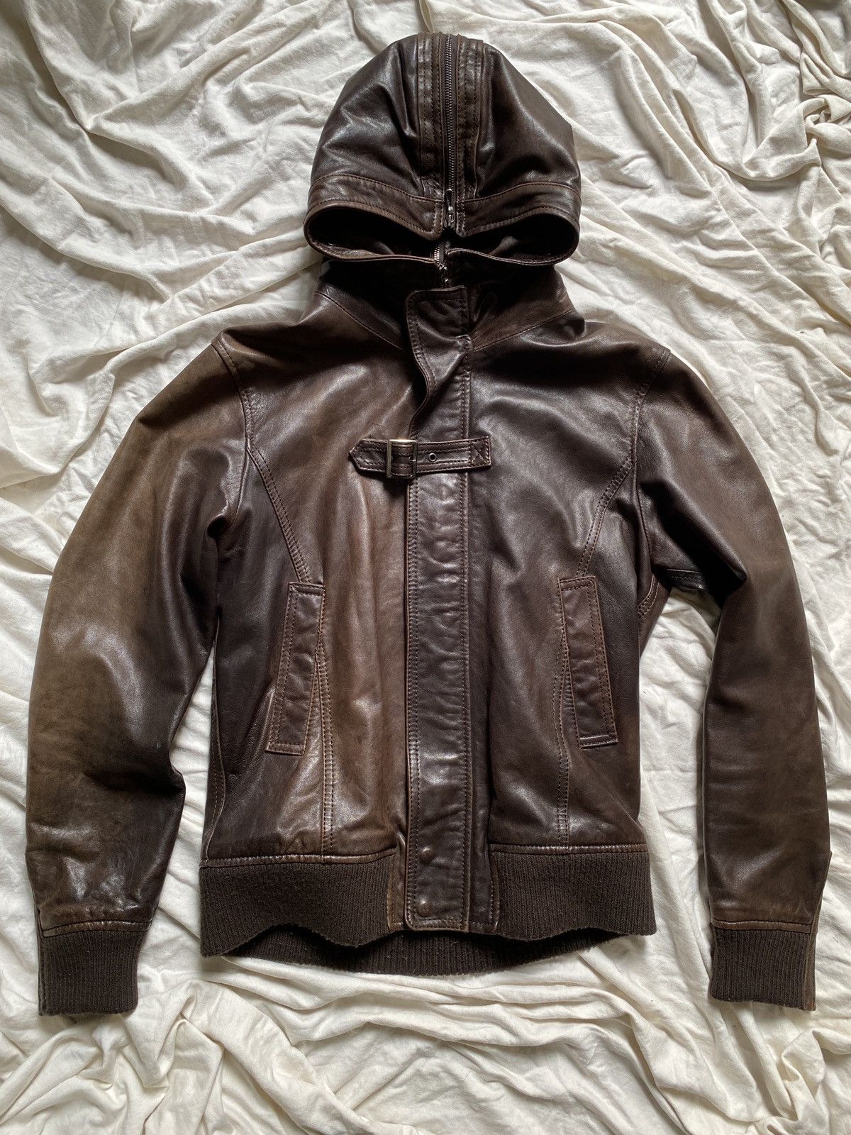 Tete Homme Archive Tete homme hooded leather jacket Size US M / EU 48-50 / 2 - 2 Thumbnail