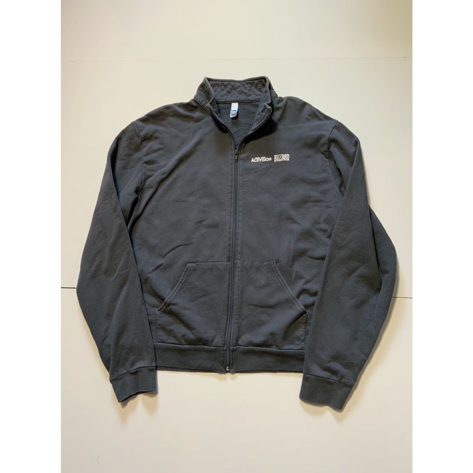 American Apparel VINTAGE Activision Blizzard Entertainment Call Of Duty Warcraft Gaming Track Jacket Mens L Gray 100% Cotton Activewear Jacket Size US L / EU 52-54 / 3 - 2 Thumbnail