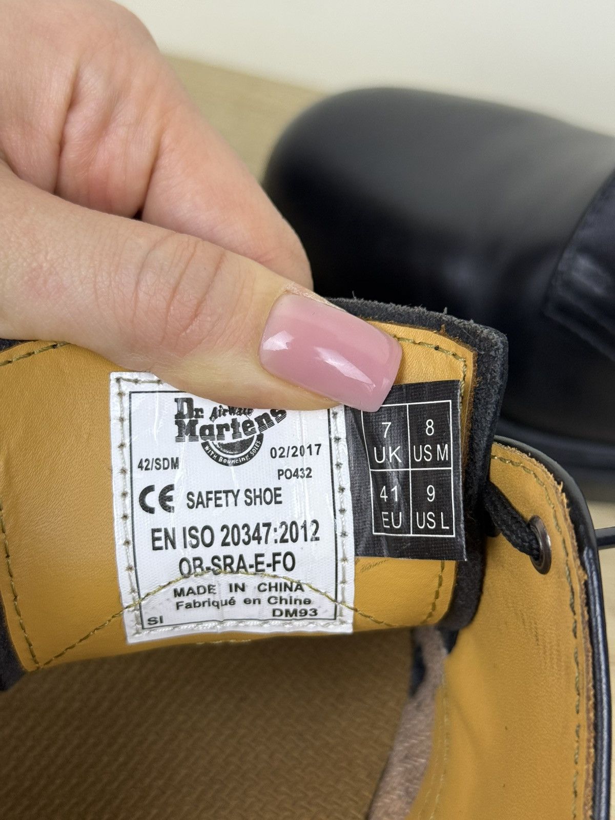 Dr. Martens Dr. Martens InduSafety Shoes Black Leather Derby Size 41 Size US 8 / EU 41 - 7 Thumbnail