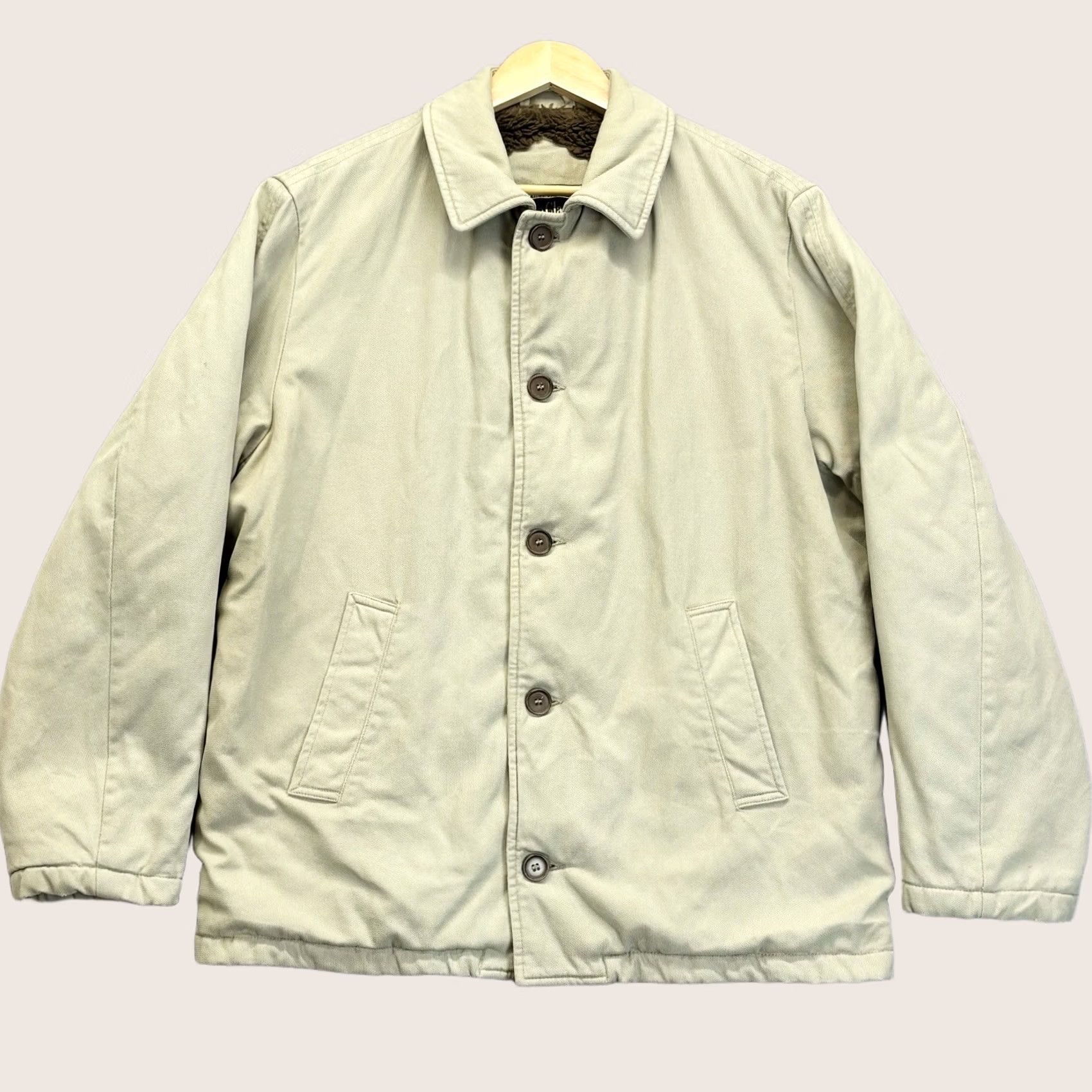 Marlboro Marlboro Classics Jacket Mens L Beige Fleece Lined Button Up Used Worn Size US L / EU 52-54 / 3 - 1 Thumbnail