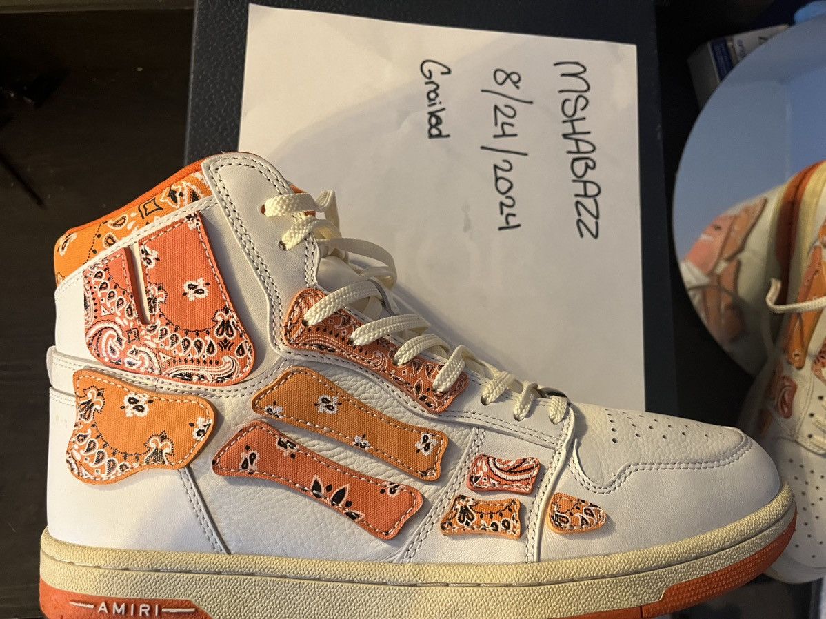 Amiri Skel-Top Hi Bandana High-Top Sneakers Size US 11 / EU 44 - 4 Thumbnail