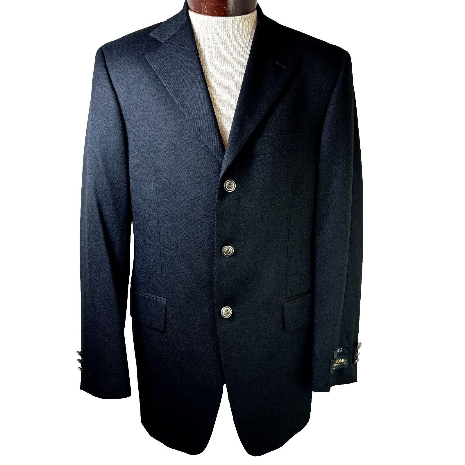 Other Ultimo Uomo NWOT Size 38R Men's Black Blazer Super 100's Woo Size 38R - 1 Thumbnail
