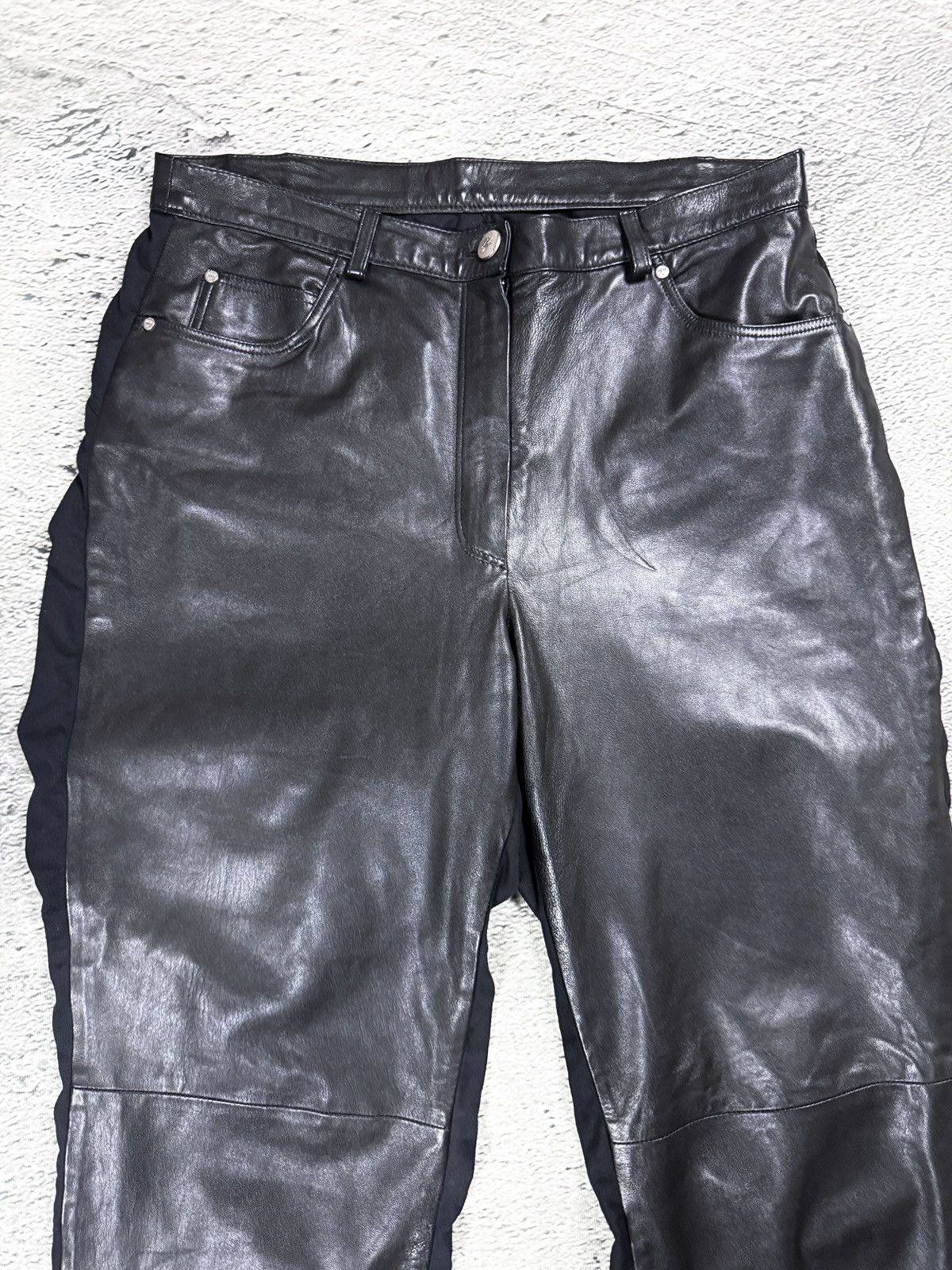 MCM MCM Black Leather Pants Vintage Size US 32 / EU 48 - 2 Thumbnail