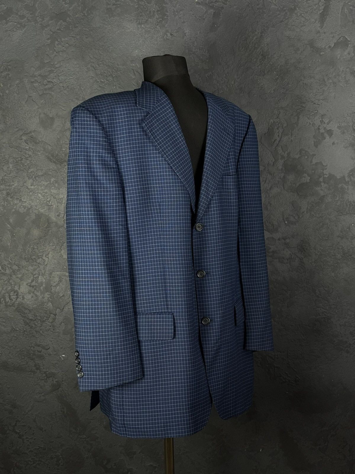 Yves Saint Laurent Yves Saint Laurent Vintage Mens Blue Coat Blazer Jacket Size 54R - 9 Thumbnail