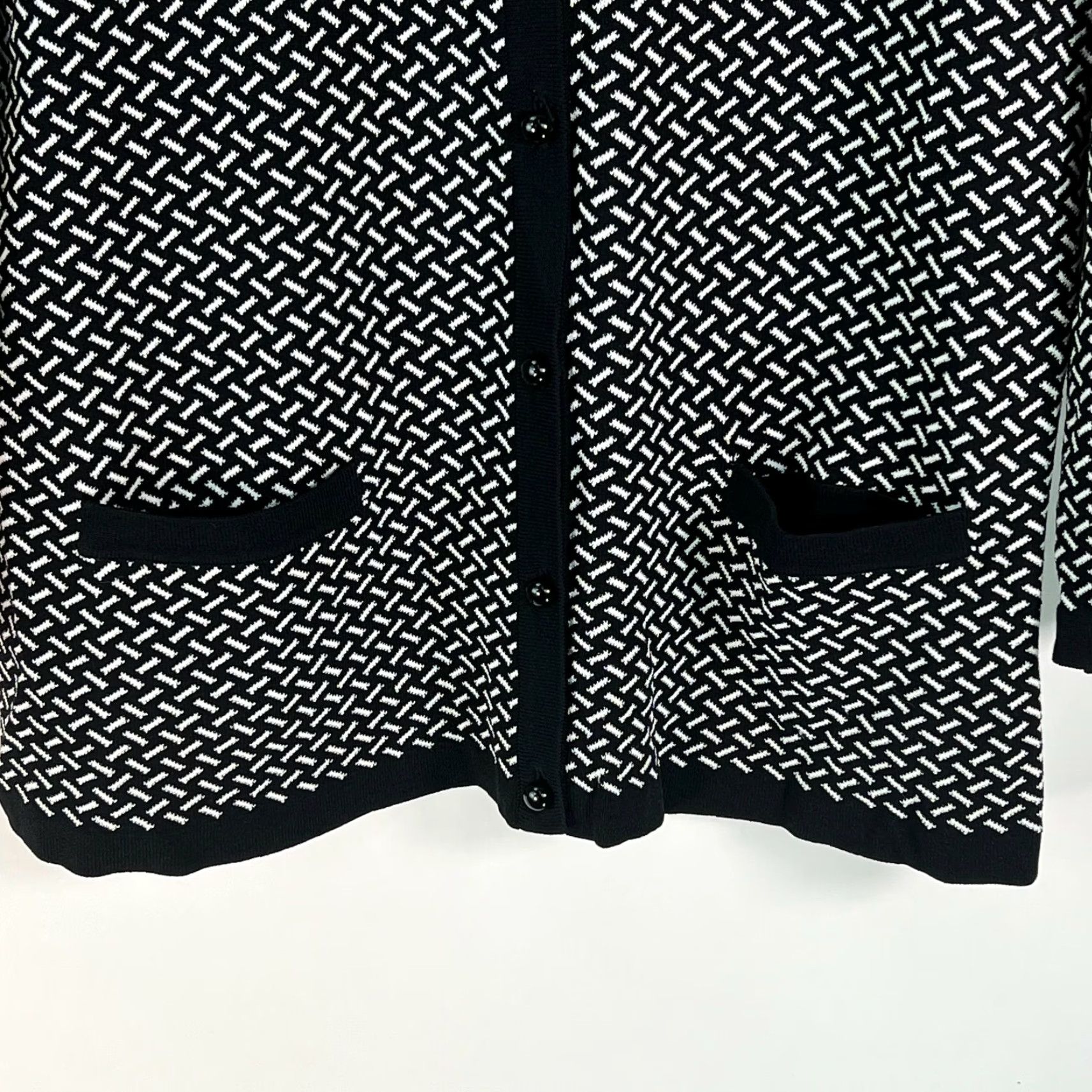 Jones New York Jones New York Signature Womens Cardigan 3/4 Sleeves Black XL Sweater Size XL / US 12-14 / IT 48-50 - 4 Thumbnail