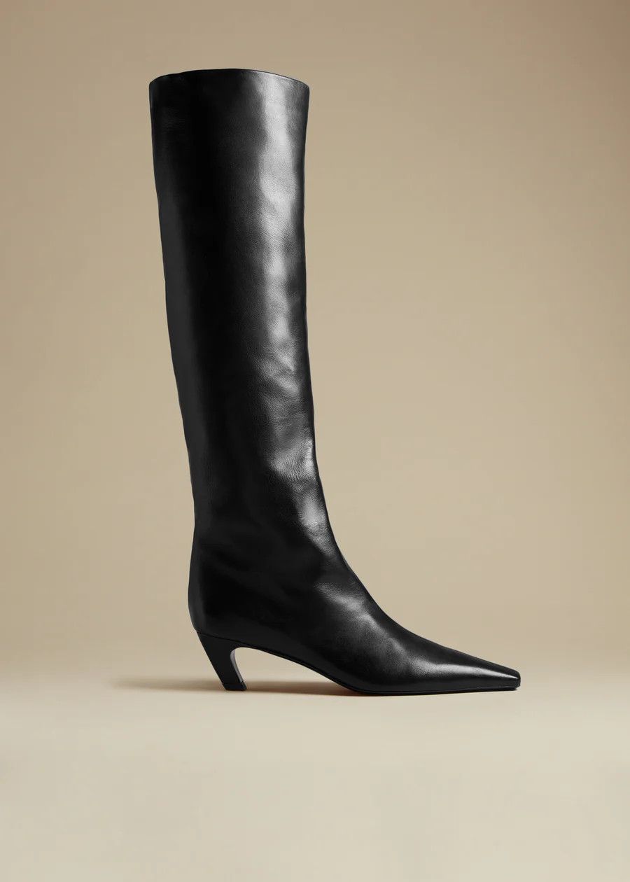 KHAITE o1s22i1n0724 Davis Knee-high Boots in Black Size US 8 / IT 38 - 1 Thumbnail