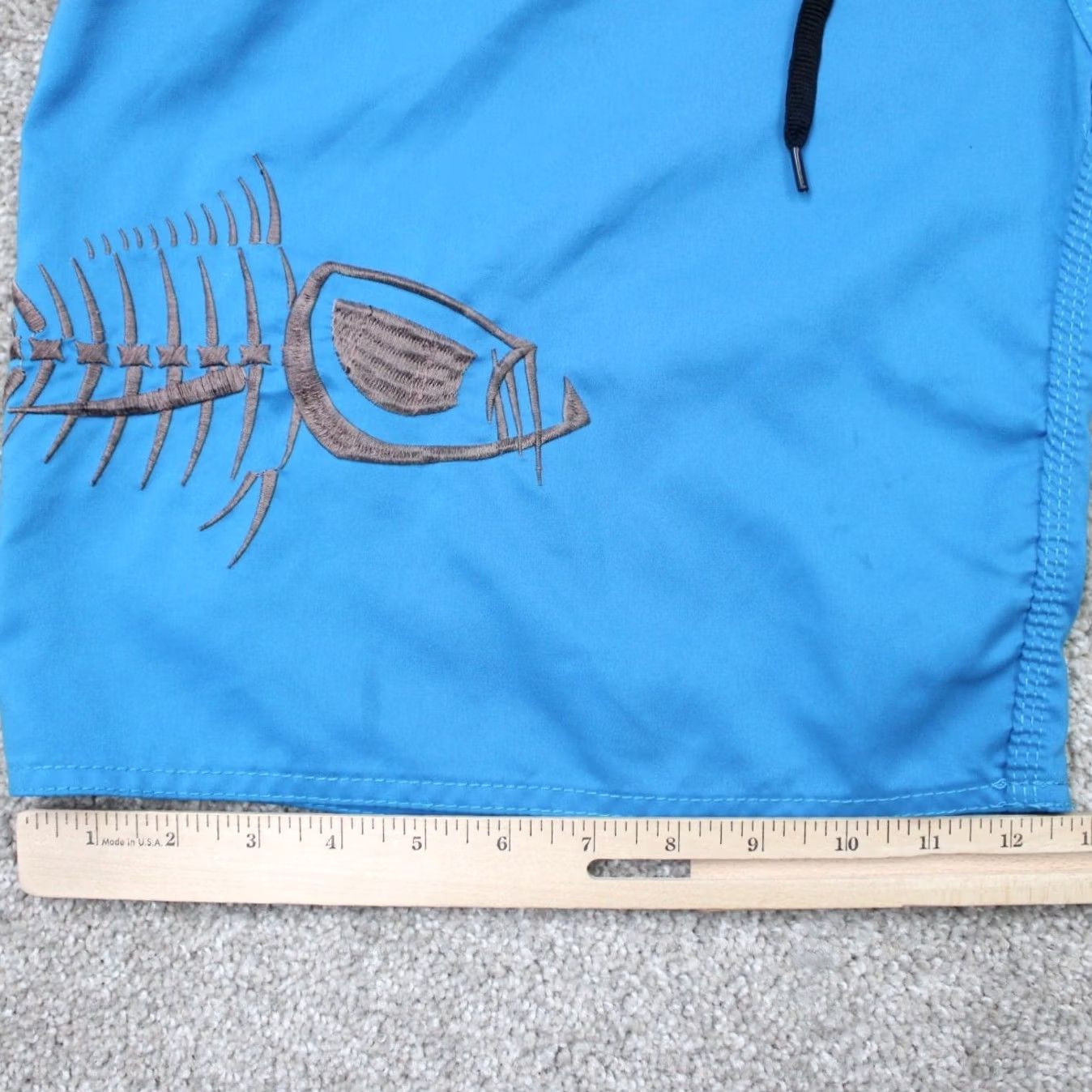 Vintage Tormenter Board Shorts Mens 36 Blue Hybrid Fish Skeleton Cargo Poly Swim Trunks Size US 36 / EU 52 - 6 Thumbnail