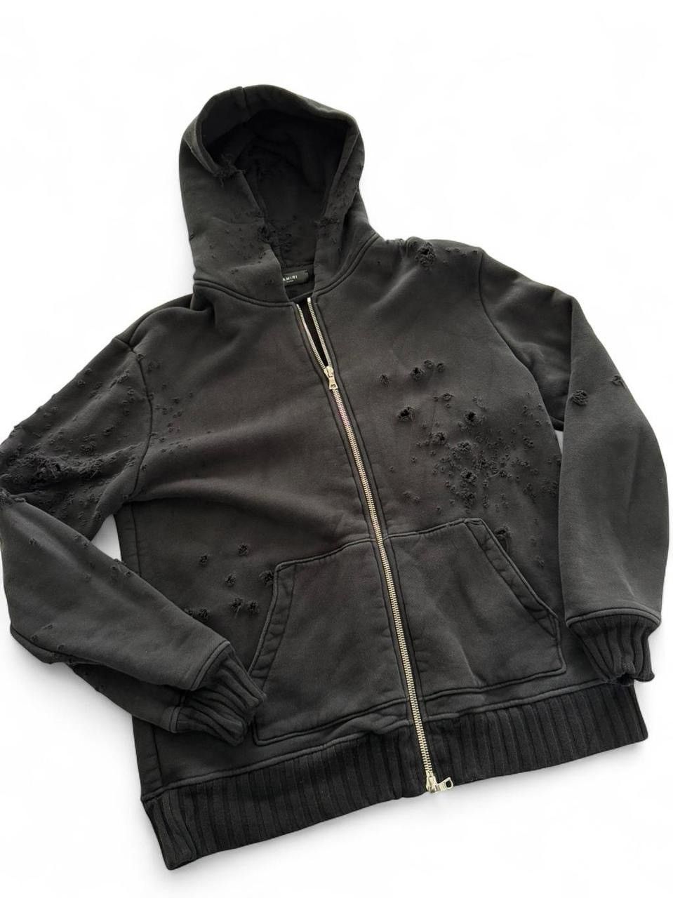 Amiri Amiri Shotgun Distressed Hoodie Size US XL / EU 56 / 4 - 1 Thumbnail