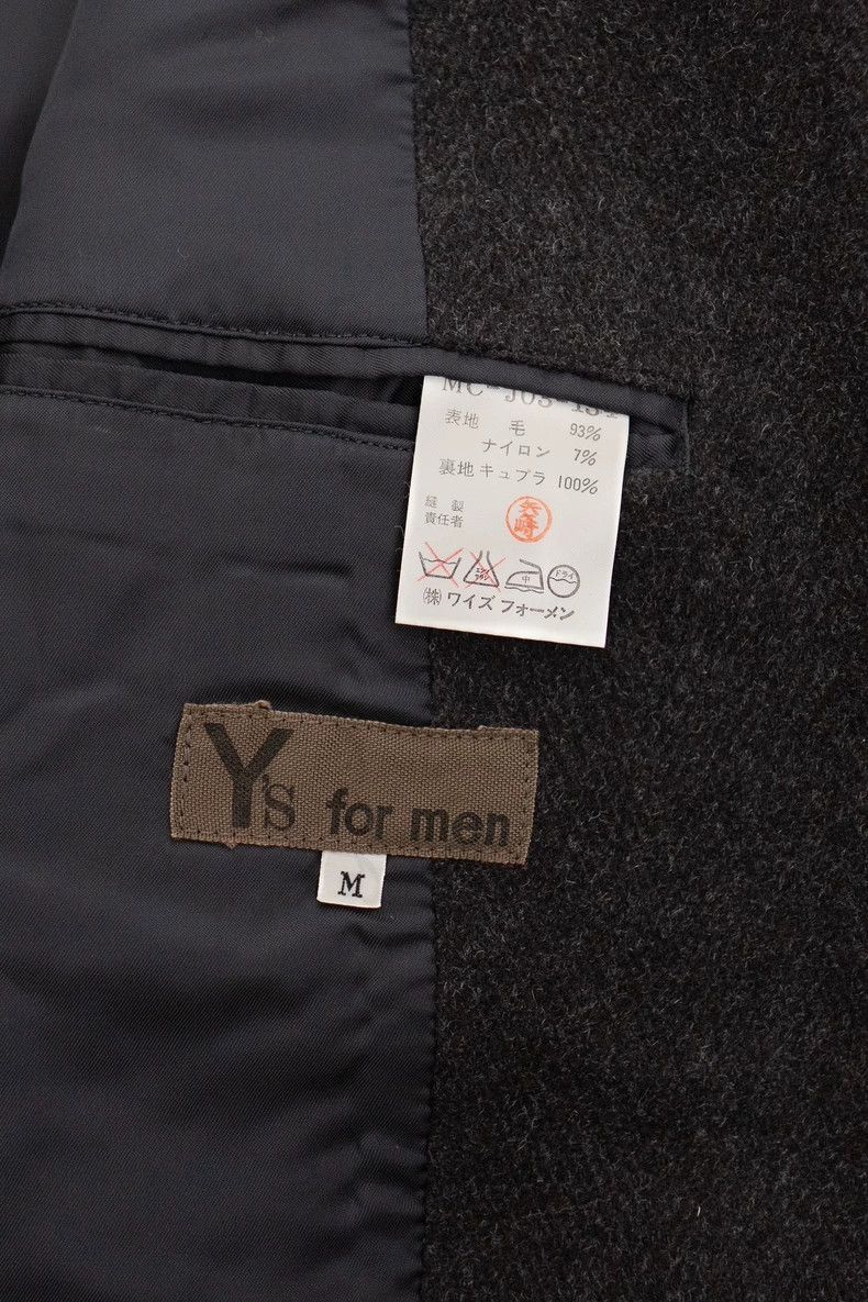 Yohji Yamamoto Yohji Yamamoto size m 80s Wide-shouldered one-button wool s Size 36R - 9 Thumbnail