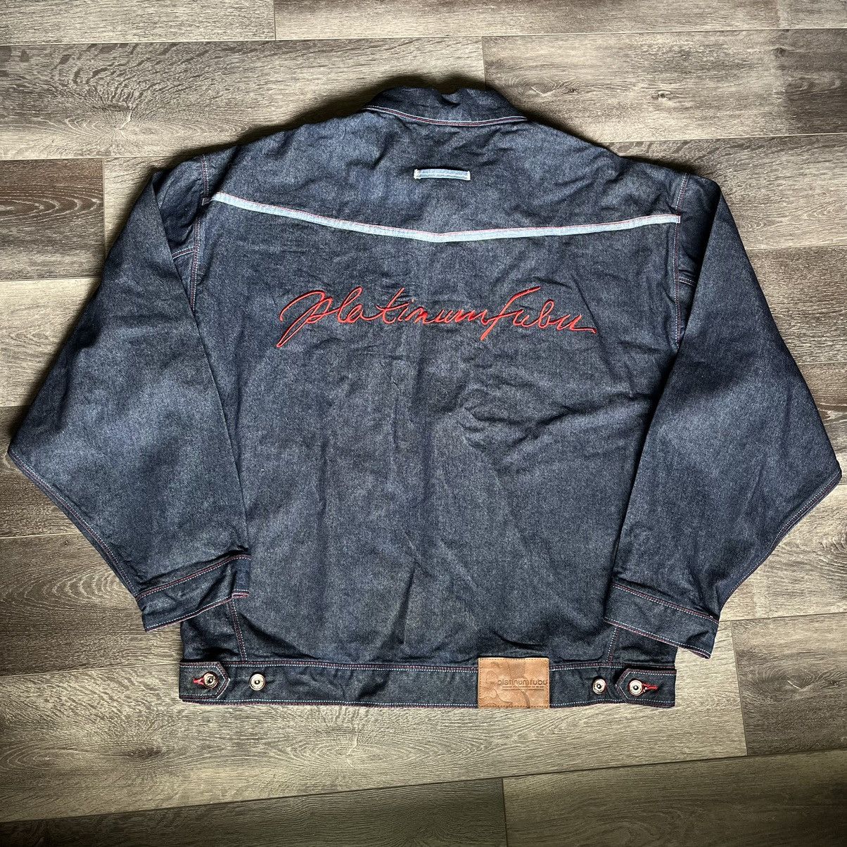 Fubu Vintage 1990s Platinum Fubu Fat Albert Rap Denim Jean Jacket Size US XXL / EU 58 / 5 - 2 Thumbnail