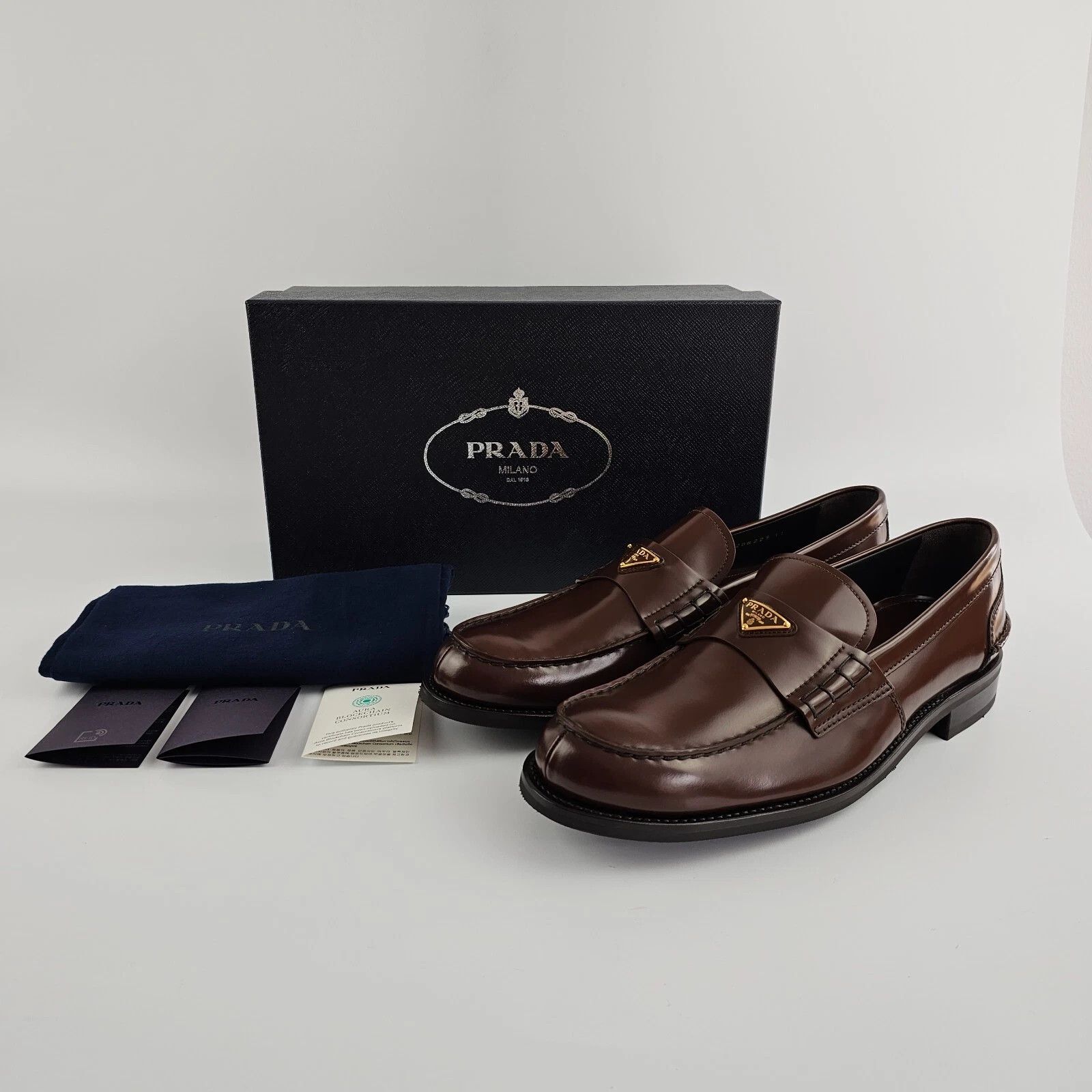Prada PRADA Briarwood Brushed Leather Loafers New Authentic Size US 10.5 / EU 43-44 - 2 Thumbnail