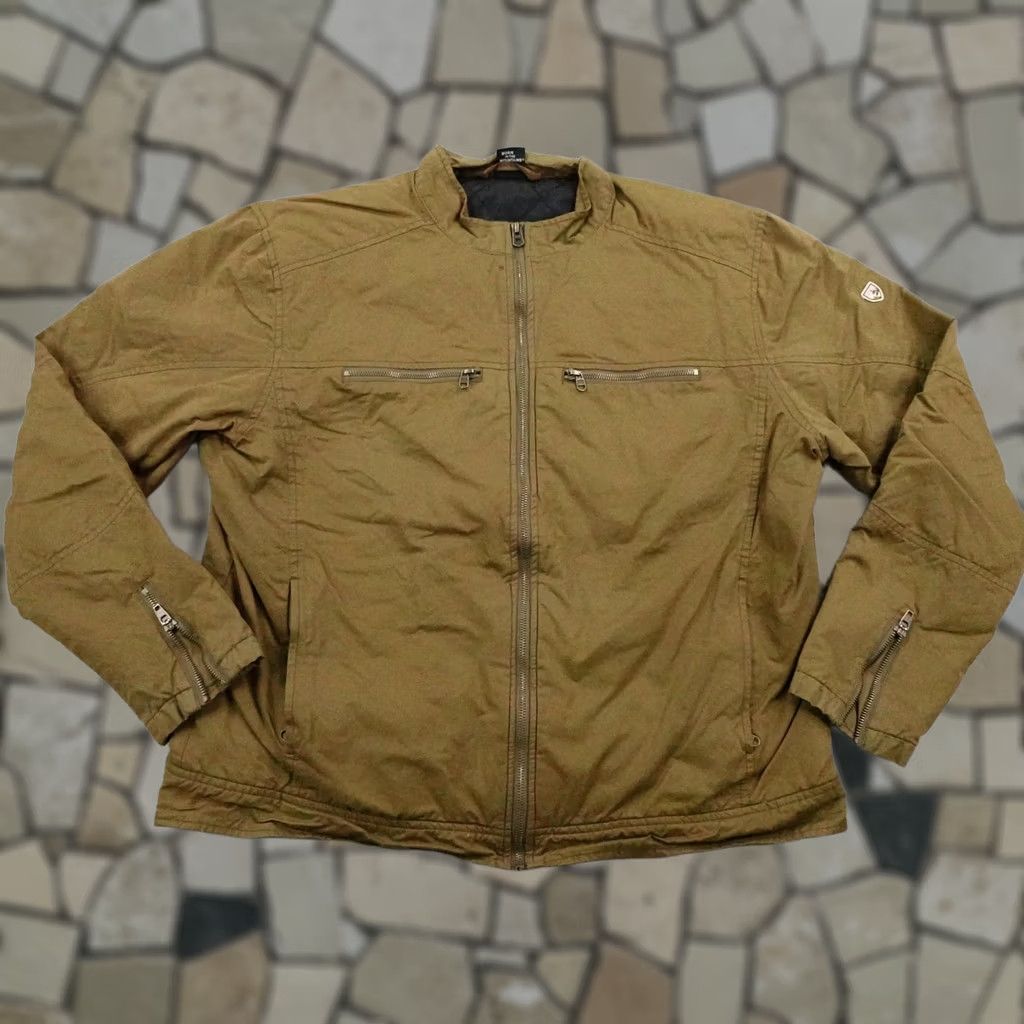 Vintage Kuhl Jacket Mens 2XL Brown Kaffe Racer Coat Full Zip Up Insulated Bomber Moto Jacket Size US XXL / EU 58 / 5 - 1 Thumbnail