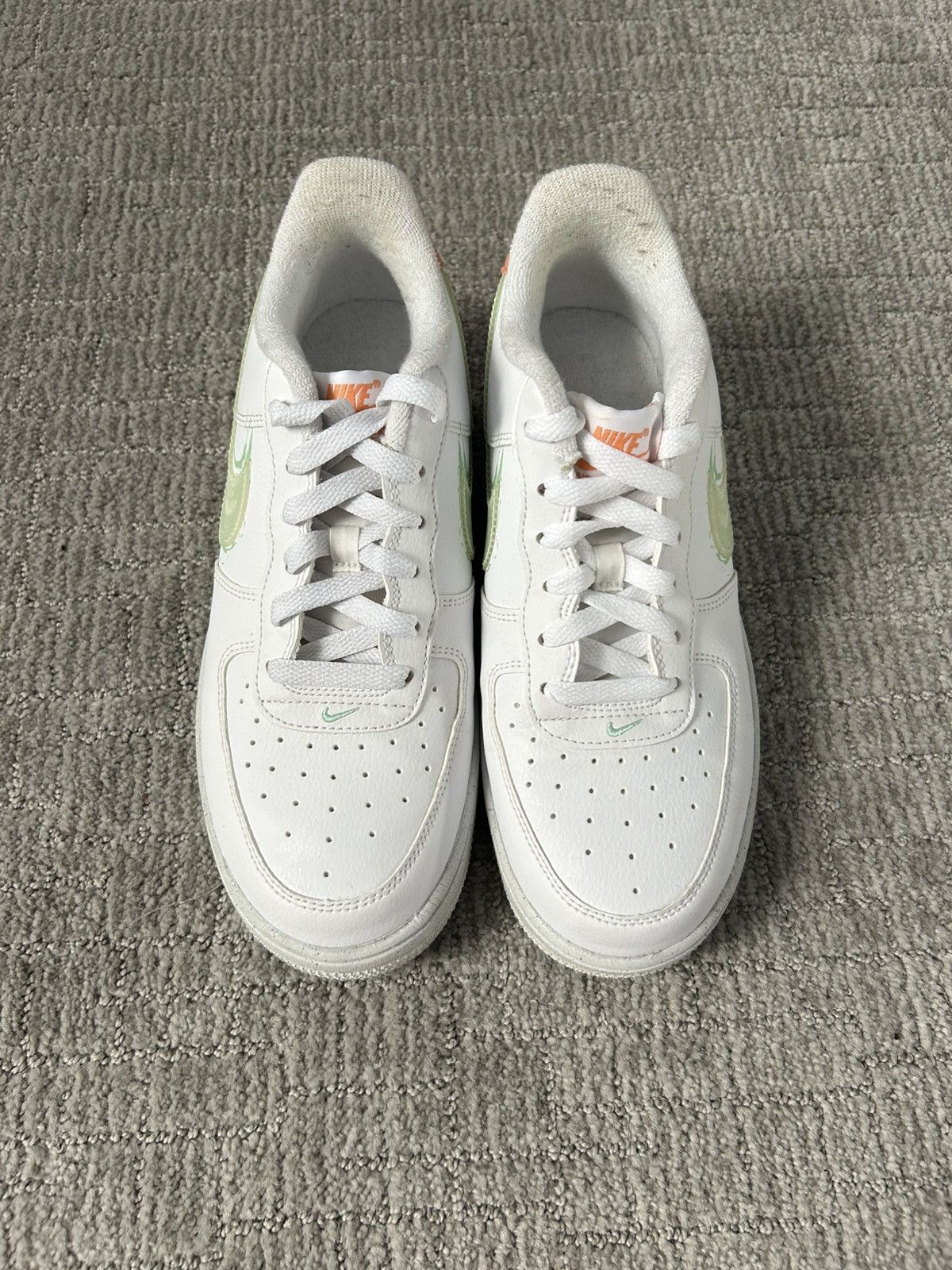 Nike Nike Air Force 1 “Brushstroke” White and Green Size US 8 / IT 38 - 2 Thumbnail