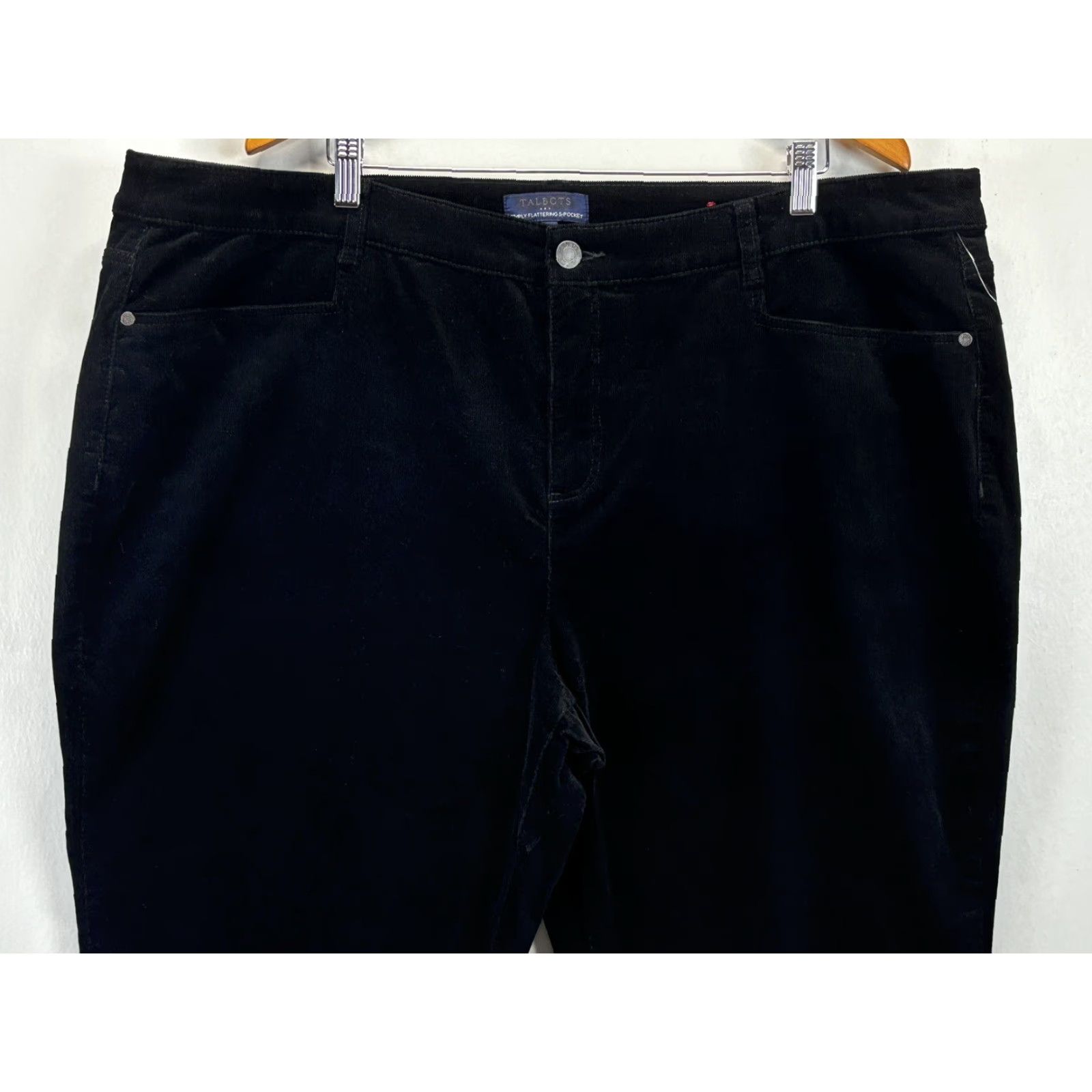 Talbots Talbots Plus Size 24W Black Corduroy Pants 5-Pocket Womens Size 42" / US 20 - 2 Thumbnail