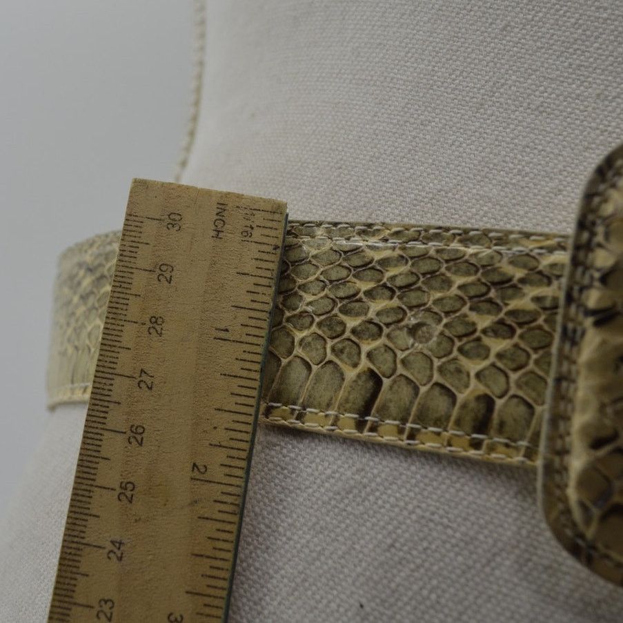 Vintage Ritz Accessory Lady Genuine Snake Skin M/L Wide Belt Preppy Size ONE SIZE - 10 Thumbnail