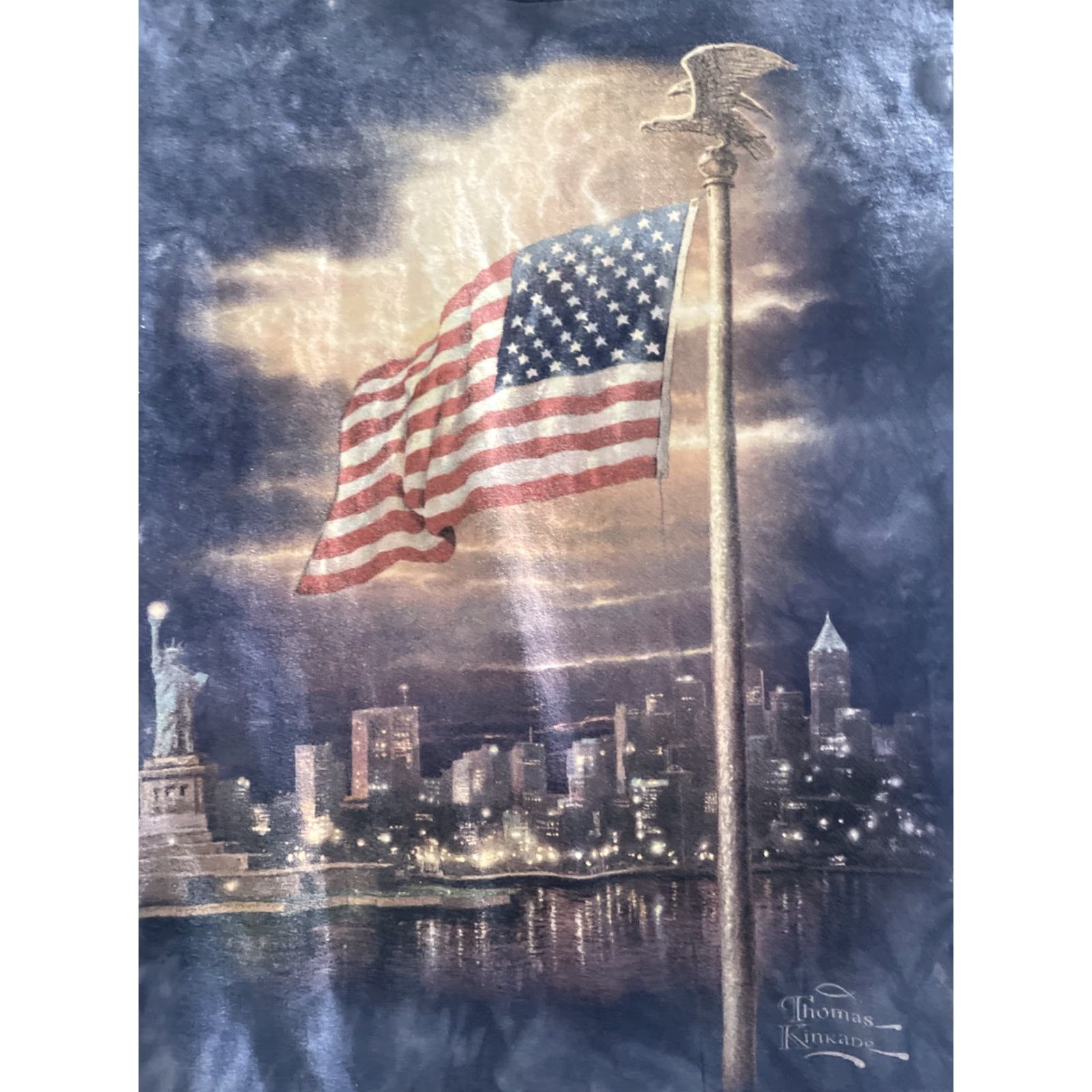 The Mountain VINTAGE The Mountain Tie Dye T-Shirt Women’s Sz M/L NYC Skyline Thomas Kinkade Shirt Size M / US 6-8 / IT 42-44 - 3 Thumbnail