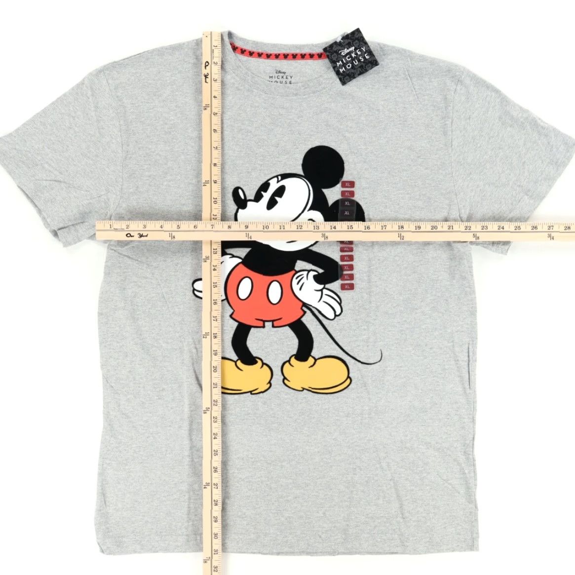 Disney VINTAGE Disney Mickey Mouse Felt Graphic Solid T-Shirt Gray Men's XL Size US XL / EU 56 / 4 - 3 Thumbnail