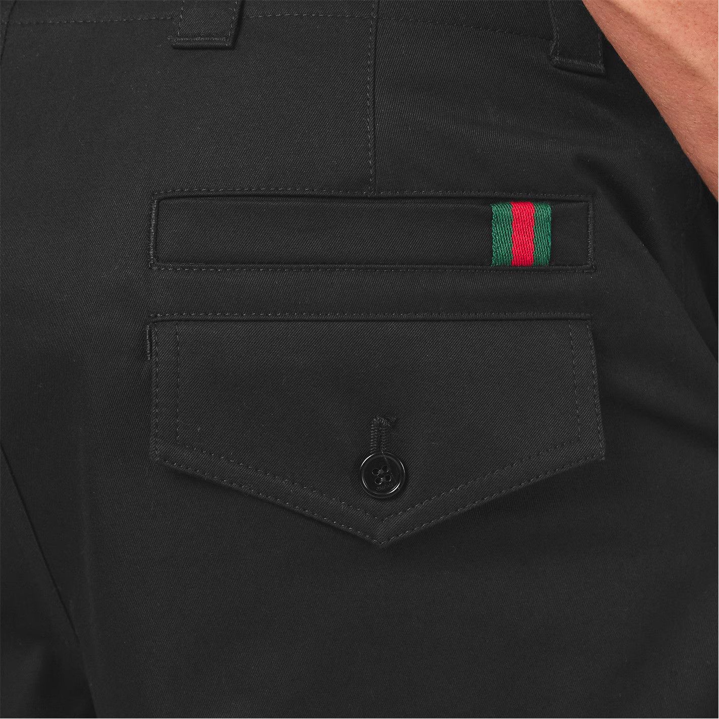 Gucci o1g2r1mq0426 Web Twill Trousers in Black Size US 34 / EU 50 - 4 Thumbnail