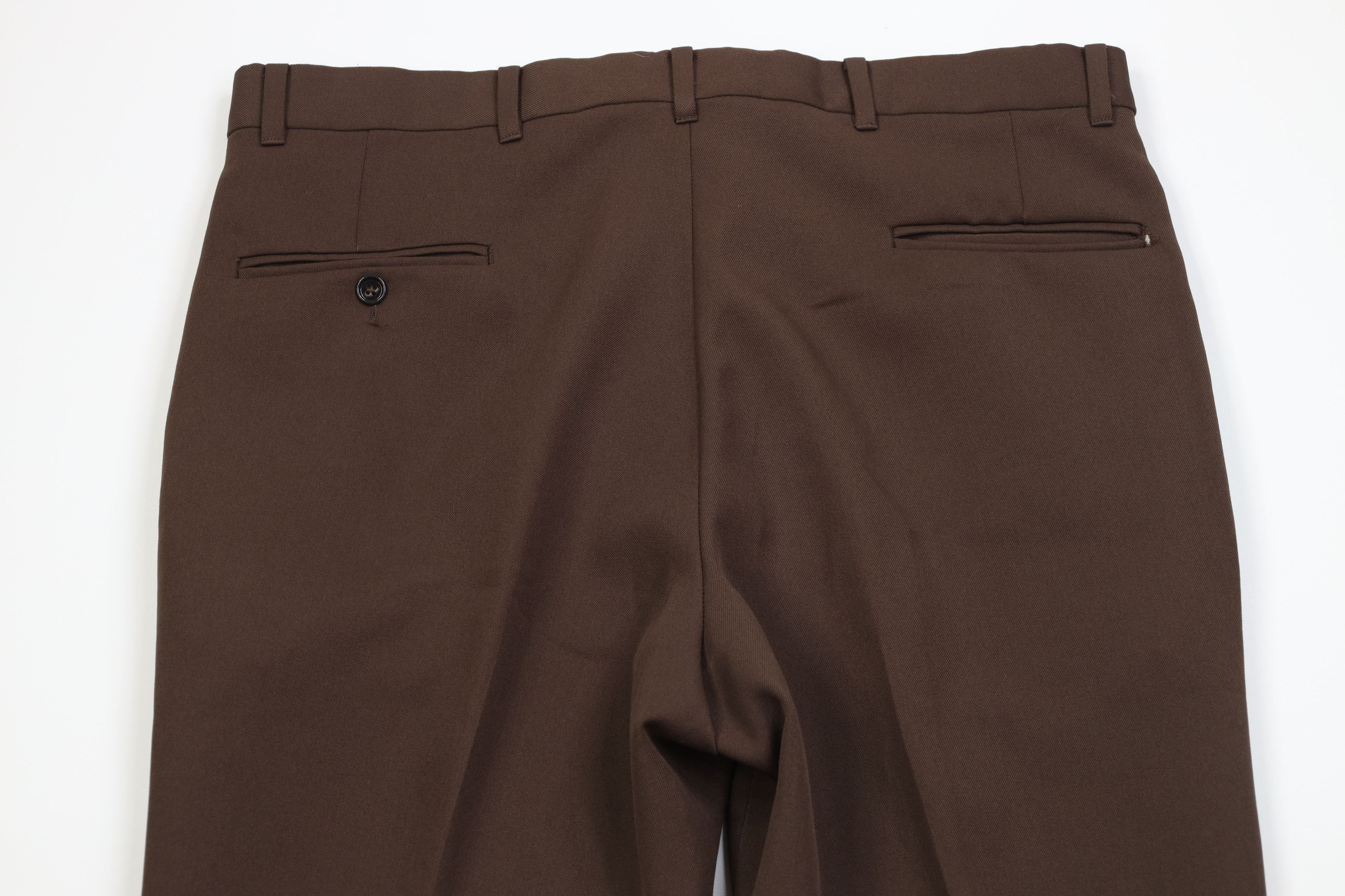 Vintage Vintage 70s Streetwear Flared Wide Leg Chino Pants Brown USA Size US 36 / EU 52 - 10 Thumbnail