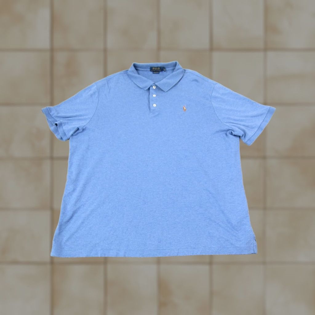 Polo Ralph Lauren Polo Ralph Lauren Polo Shirt Mens XL Blue Brown Flesh Pony Soft Classic Polo Shirt XL Mens Blue pol oShirt Size US XL / EU 56 / 4 - 1 Thumbnail