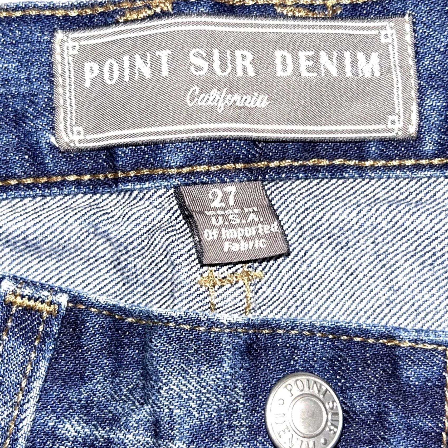 Denime VINTAGE Point Sur Jeans Blue 5-Pocket Denim USA Made Women's 30x25 Regular Slim Straight Urban Fashion City Apparel Size 30" / US 8 / IT 44 - 5 Thumbnail