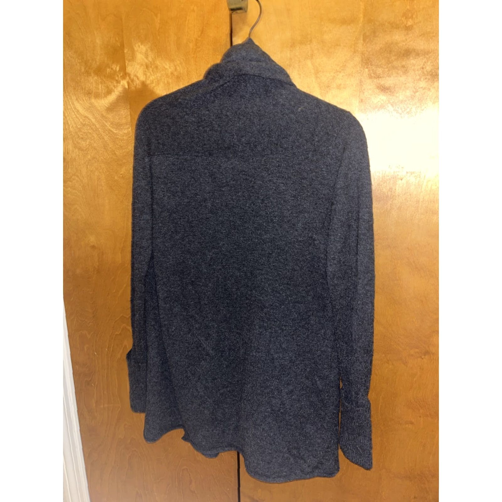 Club Monaco Club Monaco Cardigan Women XS Cashmere Open Dark Gray Suede Pockets Cuffed Size XS / US 0-2 / IT 36-38 - 5 Thumbnail