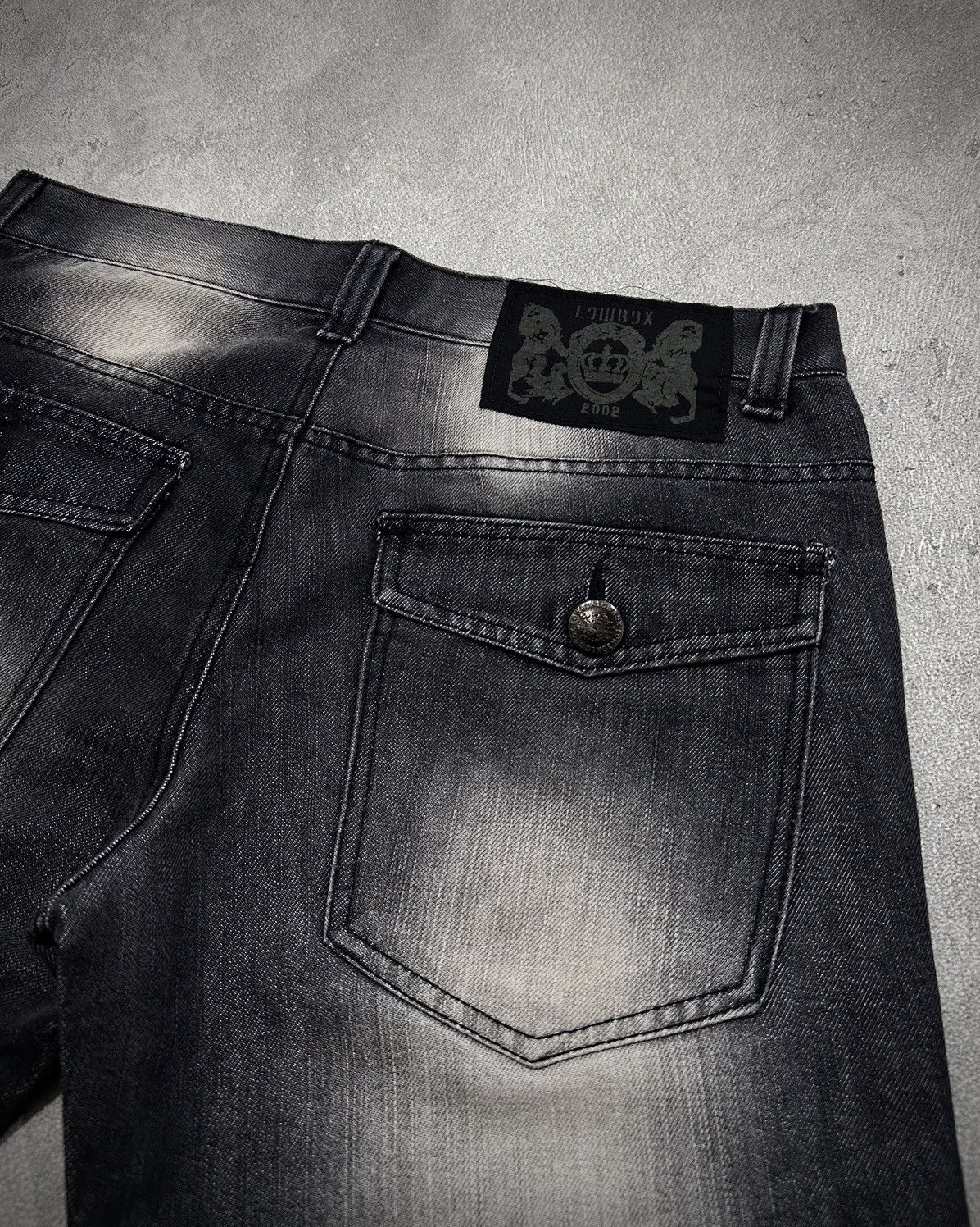 Japanese Brand Lowbox Black Washed Flare Jeans Lgb Style Size US 30 / EU 46 - 7 Thumbnail