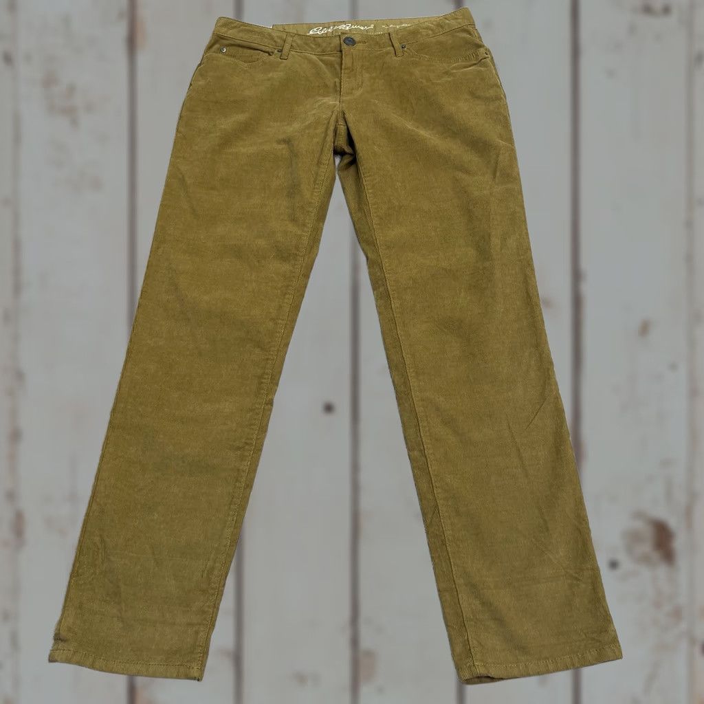 Eddie Bauer Eddie Bauer Chino Pants Women 8 32x30 Brown Stretch Boyfriend Relaxed Corduroy NWT Size 30" / US 8 / IT 44 - 1 Thumbnail