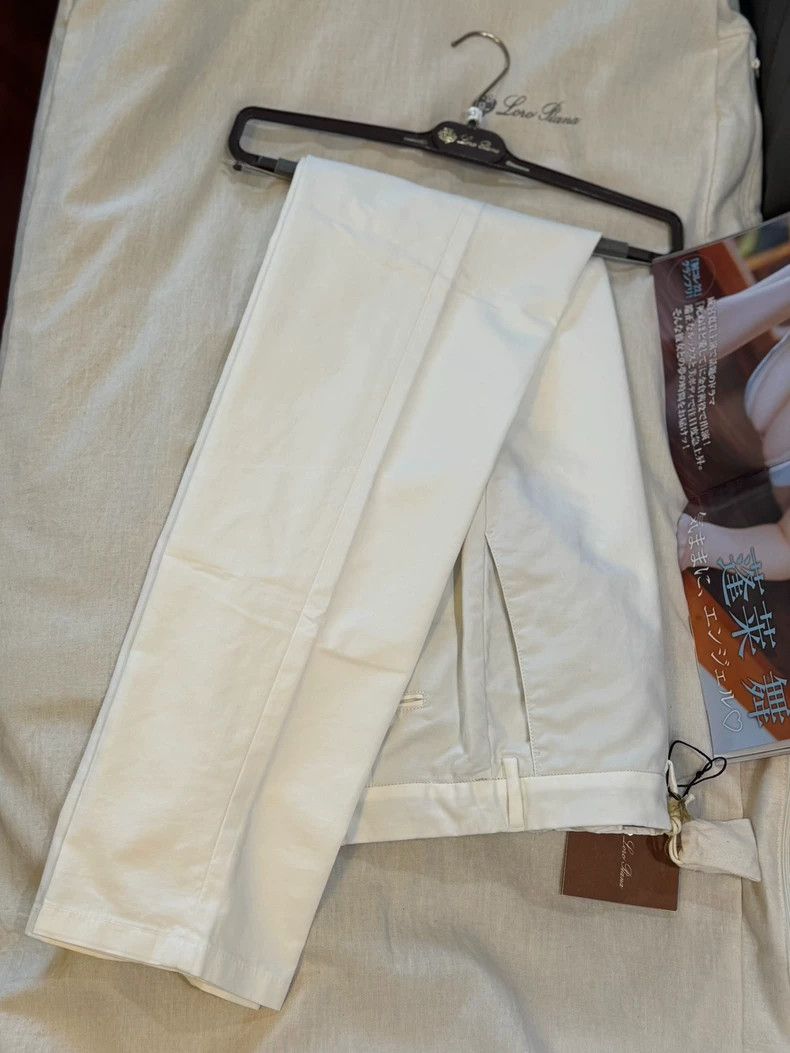 Loro Piana Loro Piana White casual trousers Size US 36 / EU 52 - 2 Thumbnail