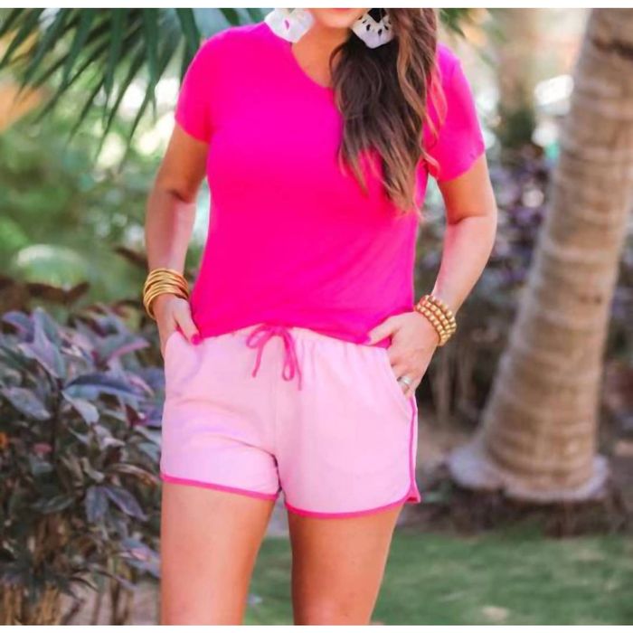 Jess Lea Think Pink Solid Shorts 3XL
