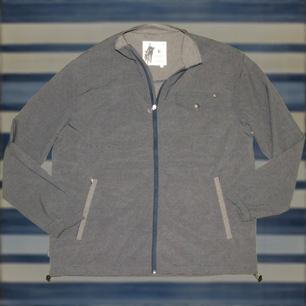 Vintage LINKSOUL Blue Striped Lightweight Full Zip Jacket Large L Mens Jacket XS? Size US L / EU 52-54 / 3 - 1 Thumbnail
