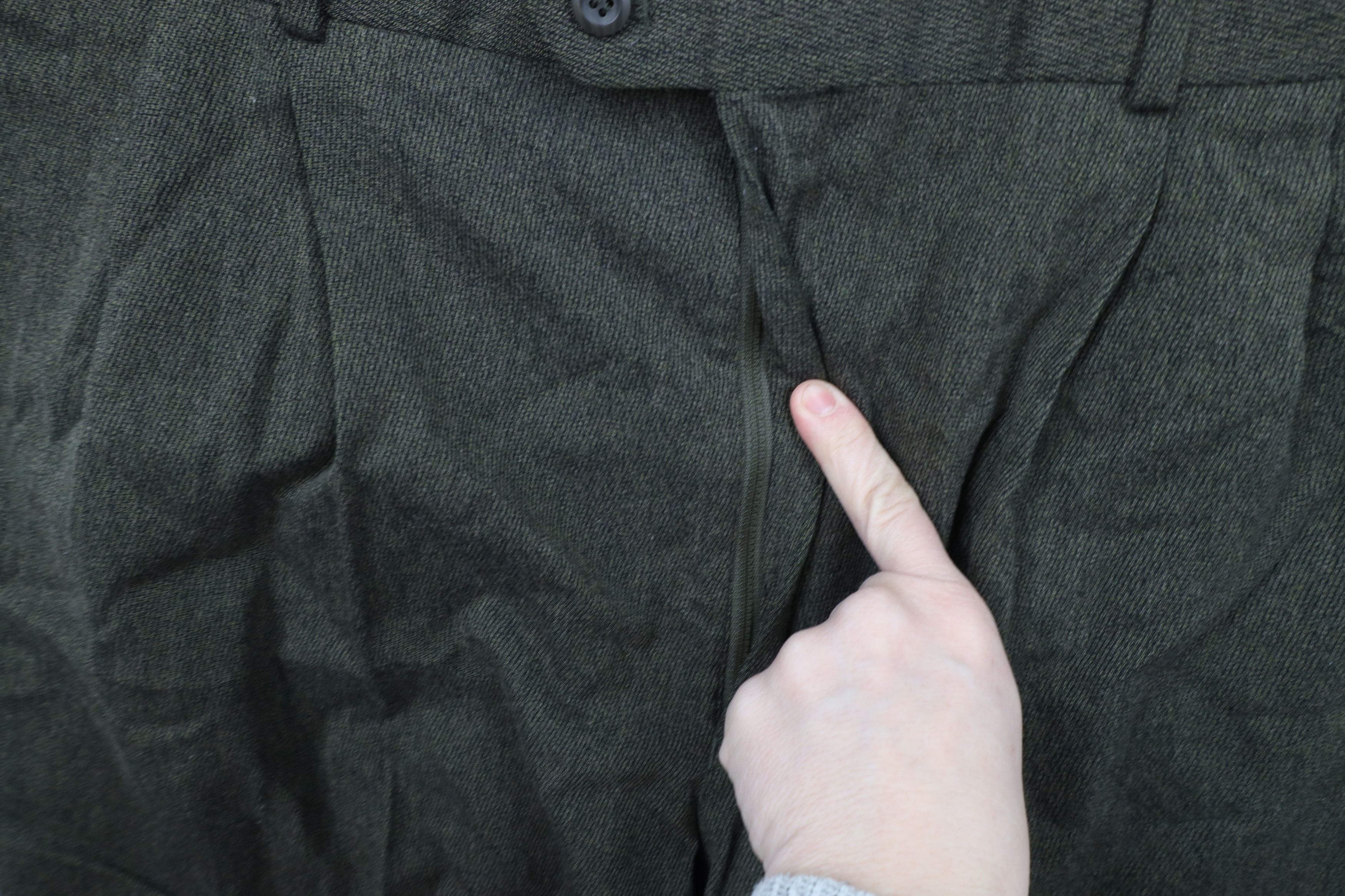 Vintage Vintage 90s Streetwear Cuffed Wide Leg Chino Pants Green Size US 38 / EU 54 - 6 Thumbnail
