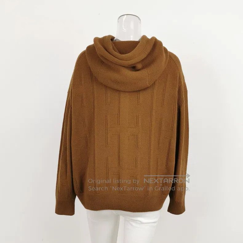 Hermes Hermes Wool Solid Color Hooded Sweater Size XS / US 0-2 / IT 36-38 - 2 Thumbnail