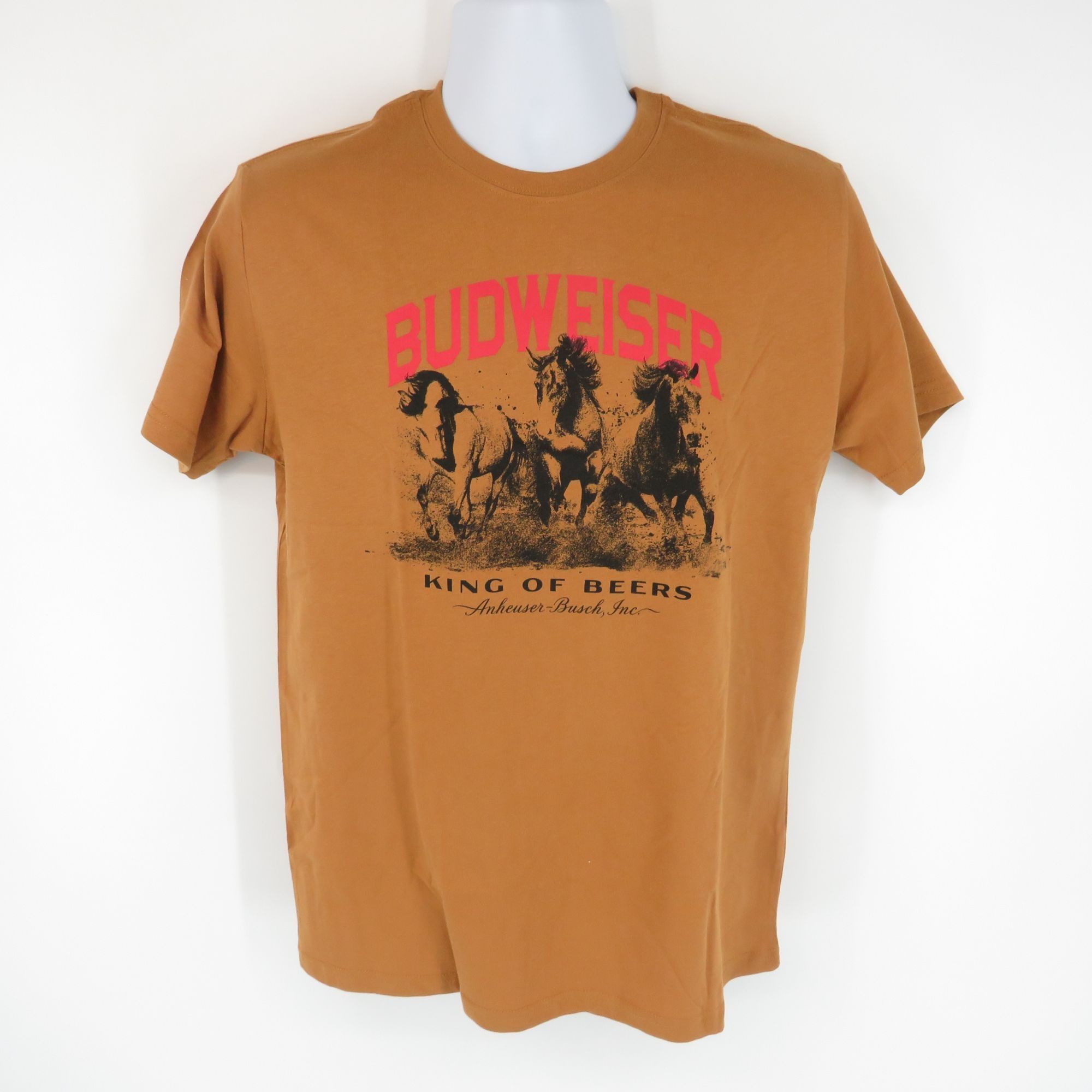 Budweiser Budweiser King Of Beers Men's Graphic T-Shirt Large Brown NW Size US L / EU 52-54 / 3 - 1 Thumbnail